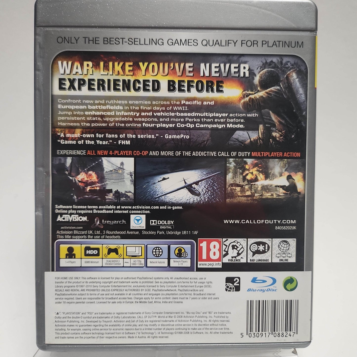 Call of Duty World at War Platinum Playstation 3 - Feniks Gameshop