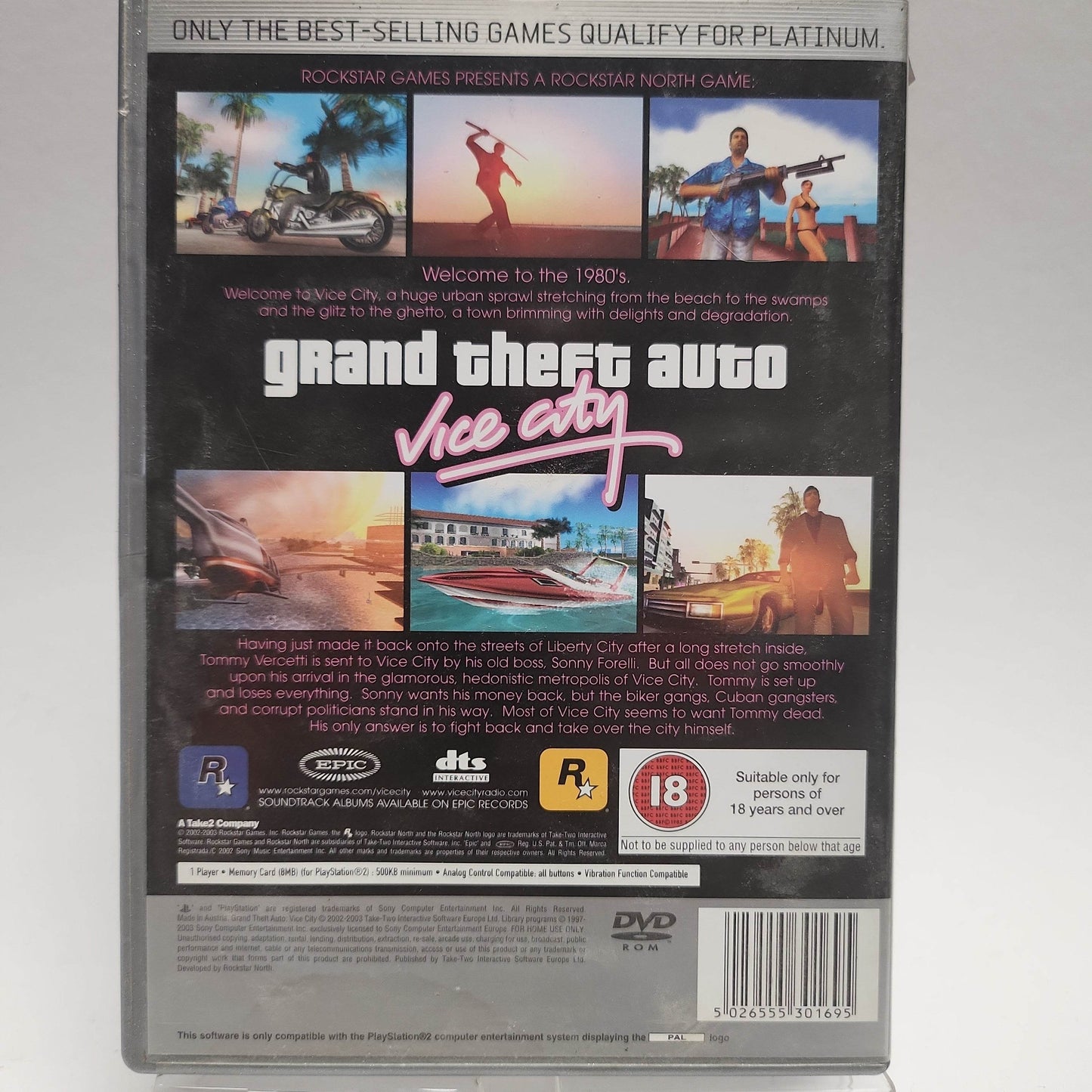 Grand Theft Auto Vice City Platinum Playstation 2 - Feniks Gameshop