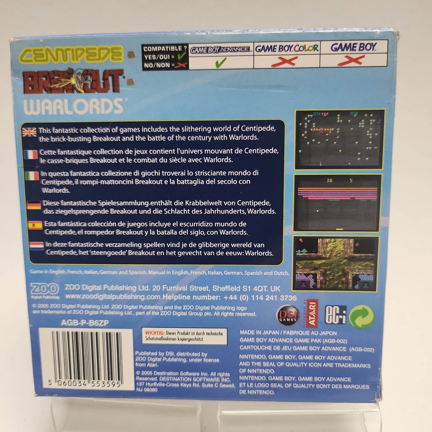 Centidepe & Breakout & Warlords Boxed Nintendo GBA - Feniks Gameshop