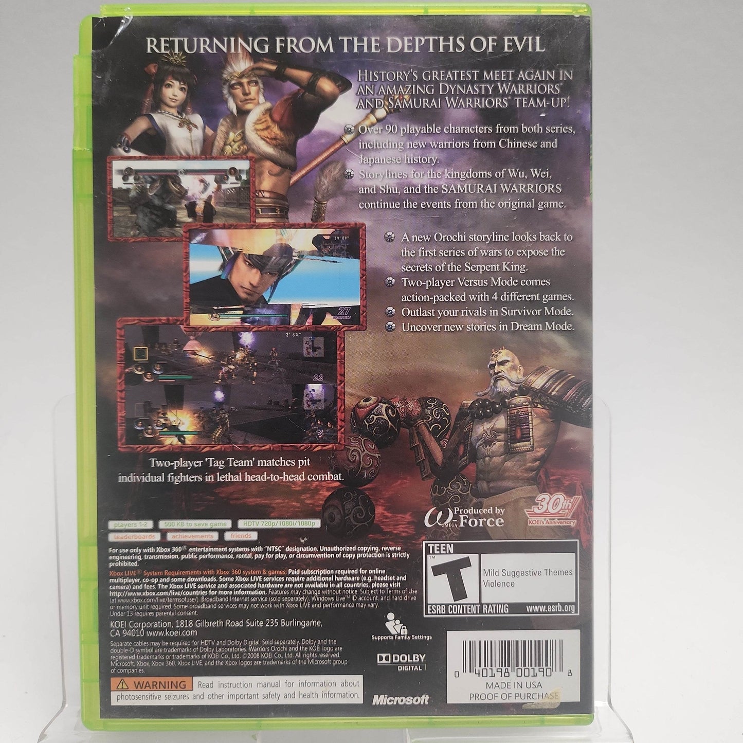 Warriors Orochi 2 Xbox 360 - Feniks Gameshop