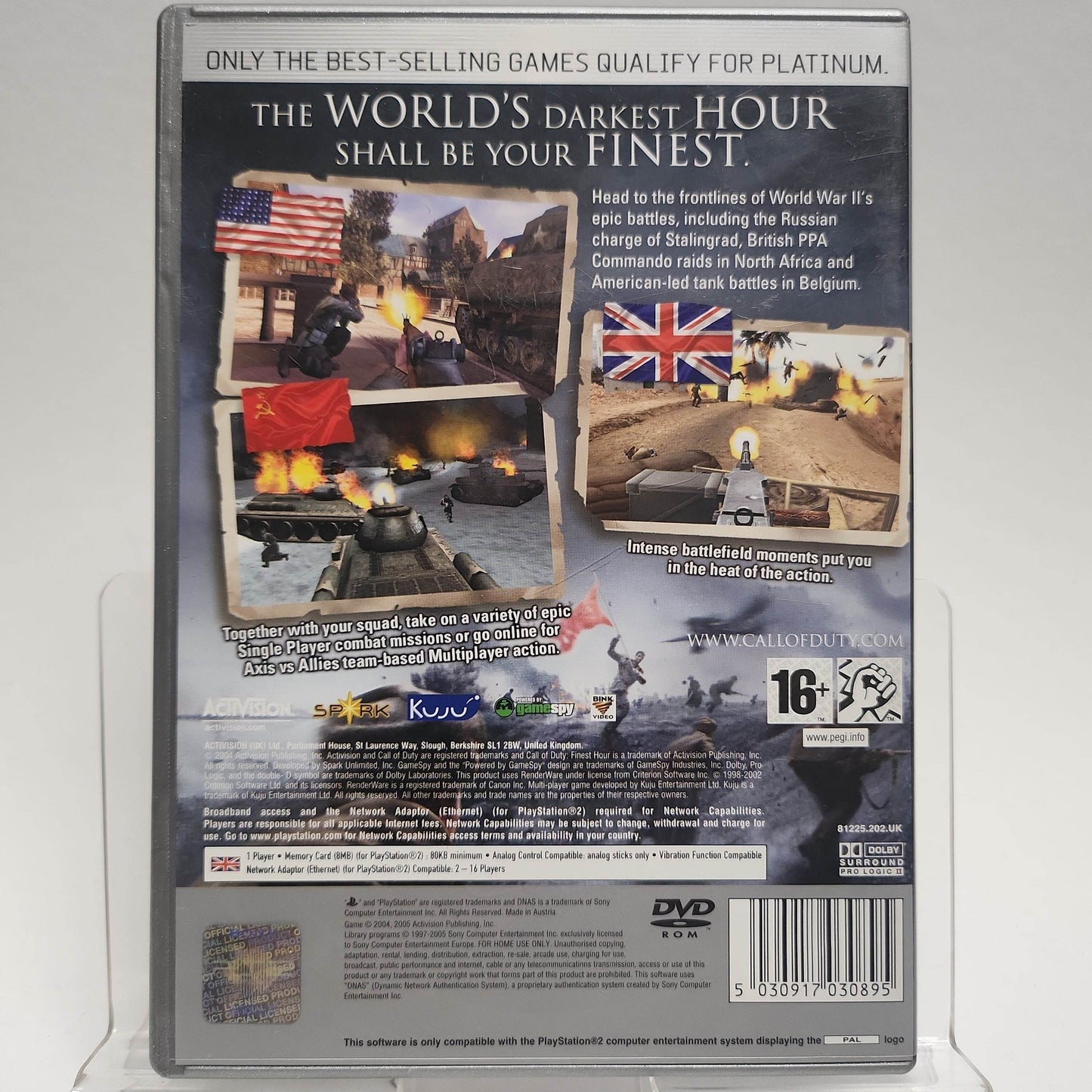 Call of Duty Finest Hour Platinum Playstation 2 - Feniks Gameshop