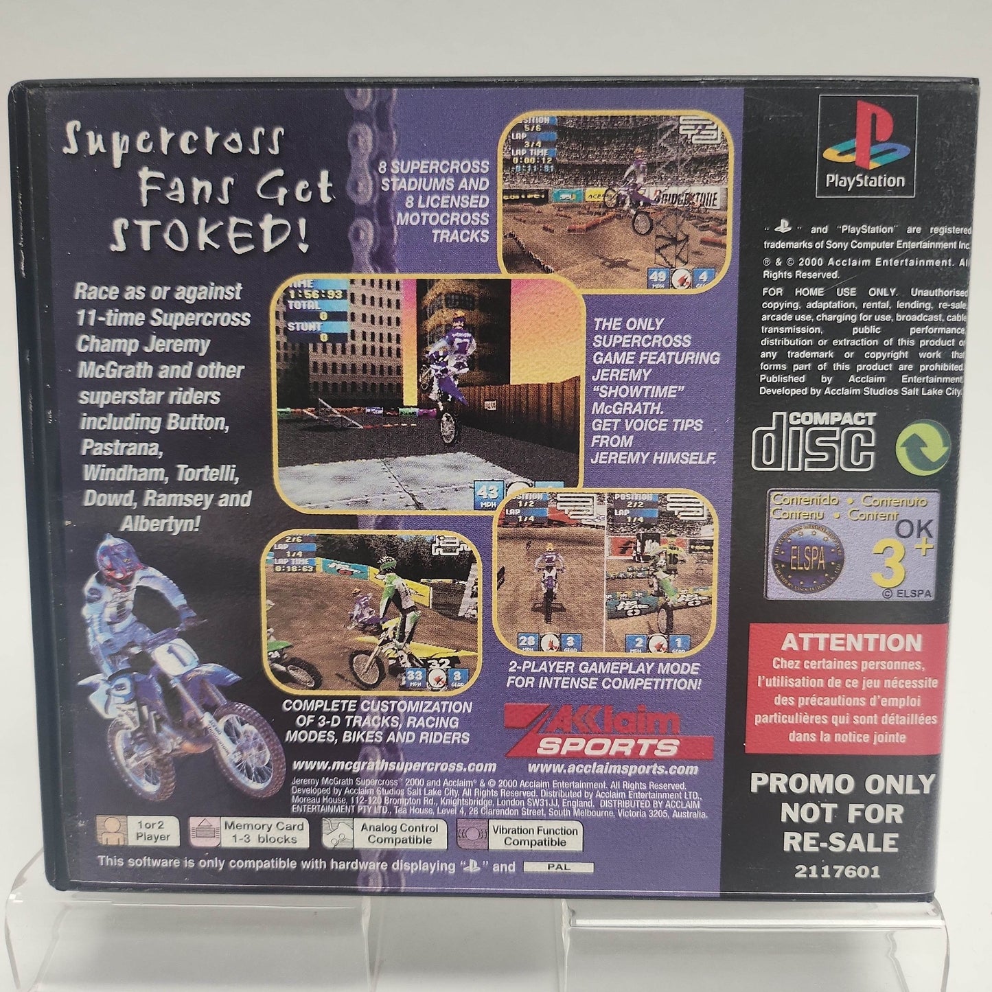 Jeremy McGrath Supercross 2000 Demo Disc Playstation 1 - Feniks Gameshop