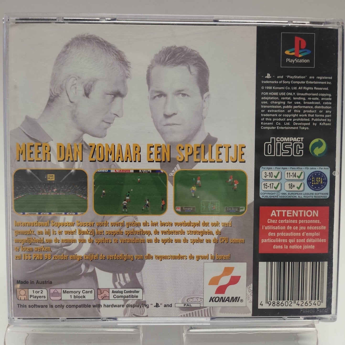 ISS Pro 98 + Metal Gear Solid Demo disc Playstation 1 - Feniks Gameshop