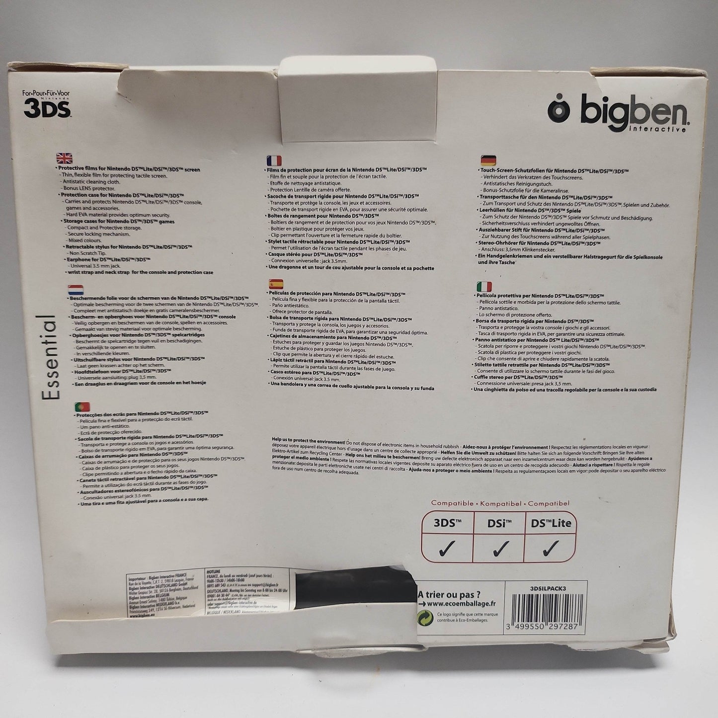 Geseald BigBen Starter Kit Zwart/ Metalic DSLite/ 3DS - Feniks Gameshop
