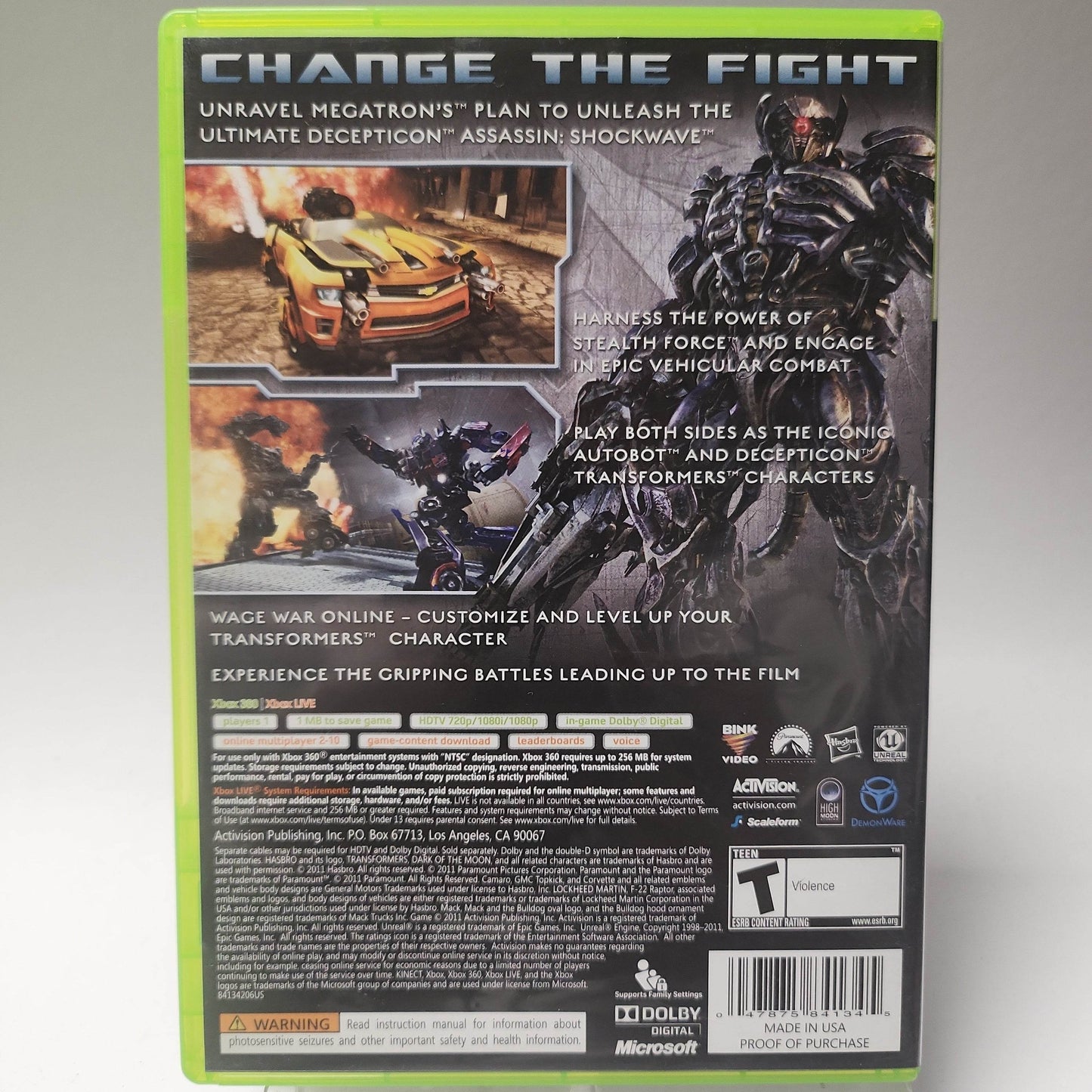 Transformers Dark of the Moon American Edition (No Book) Xbox 360 - Feniks Gameshop
