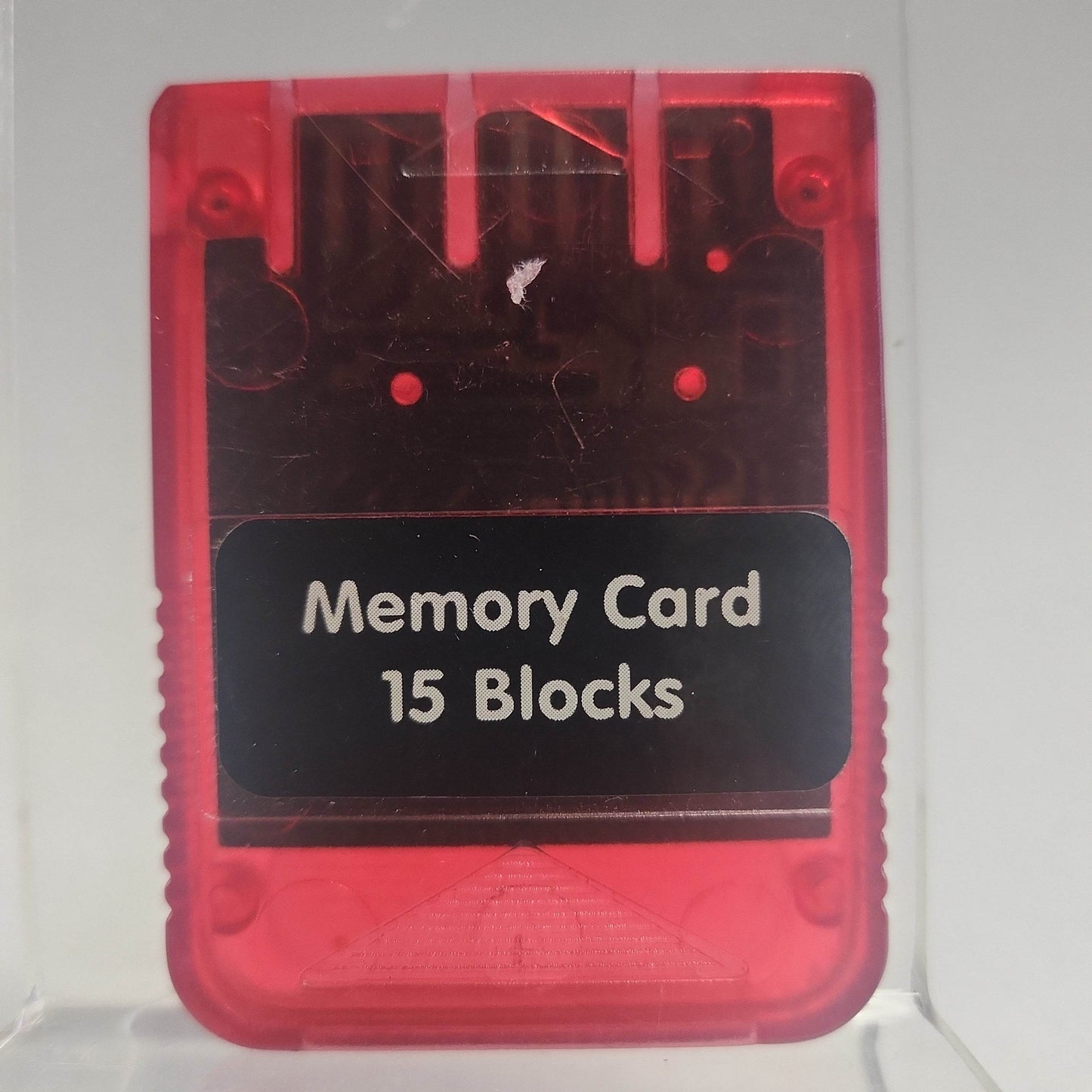 Rode Doorzichtige 15 Blocks Memorycard Playstation 1 - Feniks Gameshop