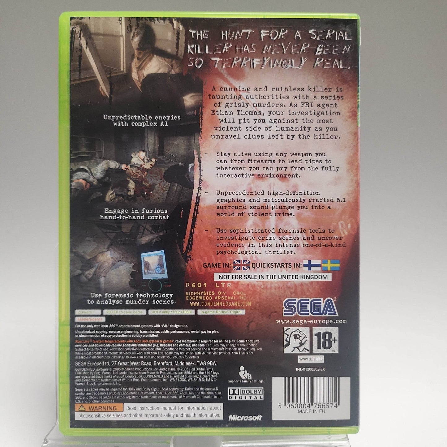 Condemned Criminal Origins Xbox 360 - Feniks Gameshop