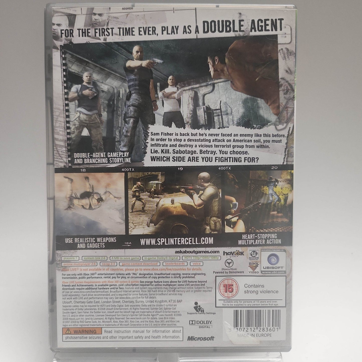 Tom Clancy's Splinter Cell Double Agent Best Sel Cl Xbox 360 - Feniks Gameshop