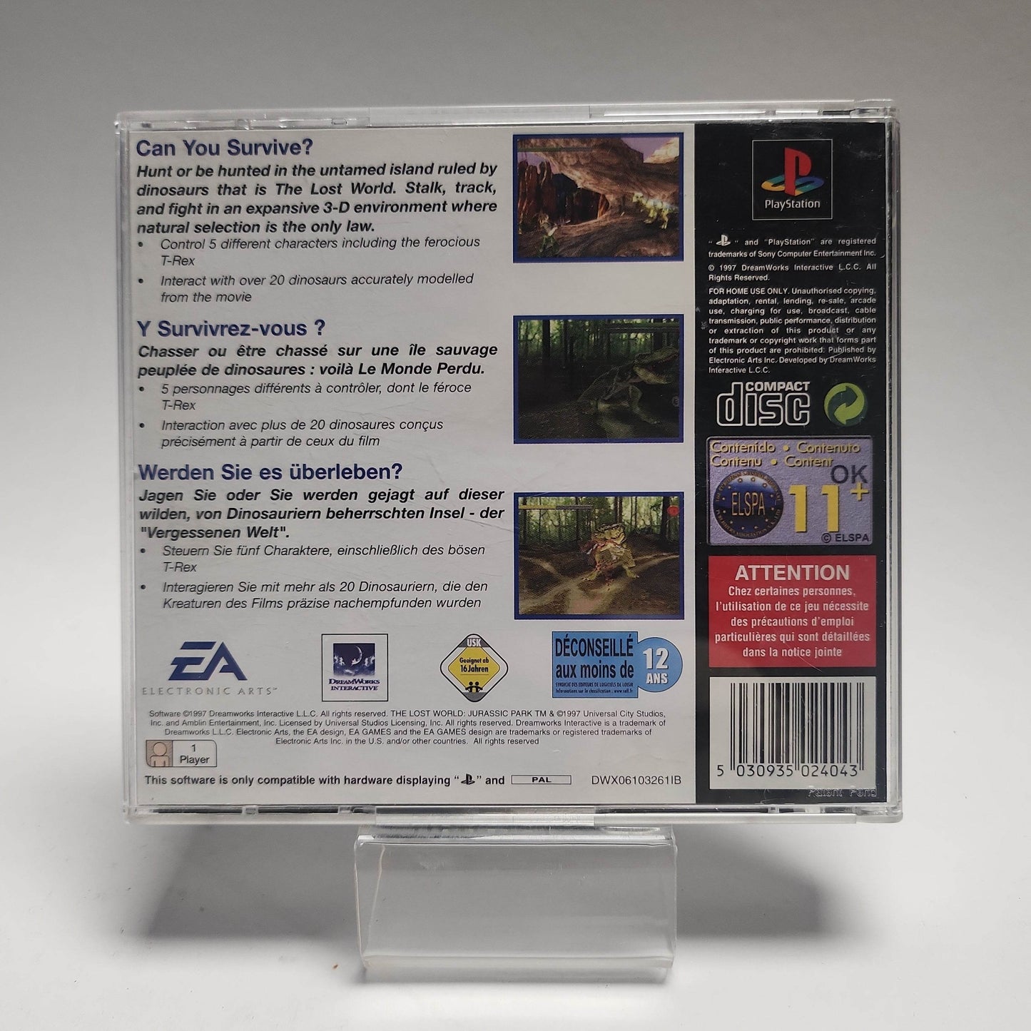 Lost World Jurassic Park Playstation 1 - Feniks Gameshop