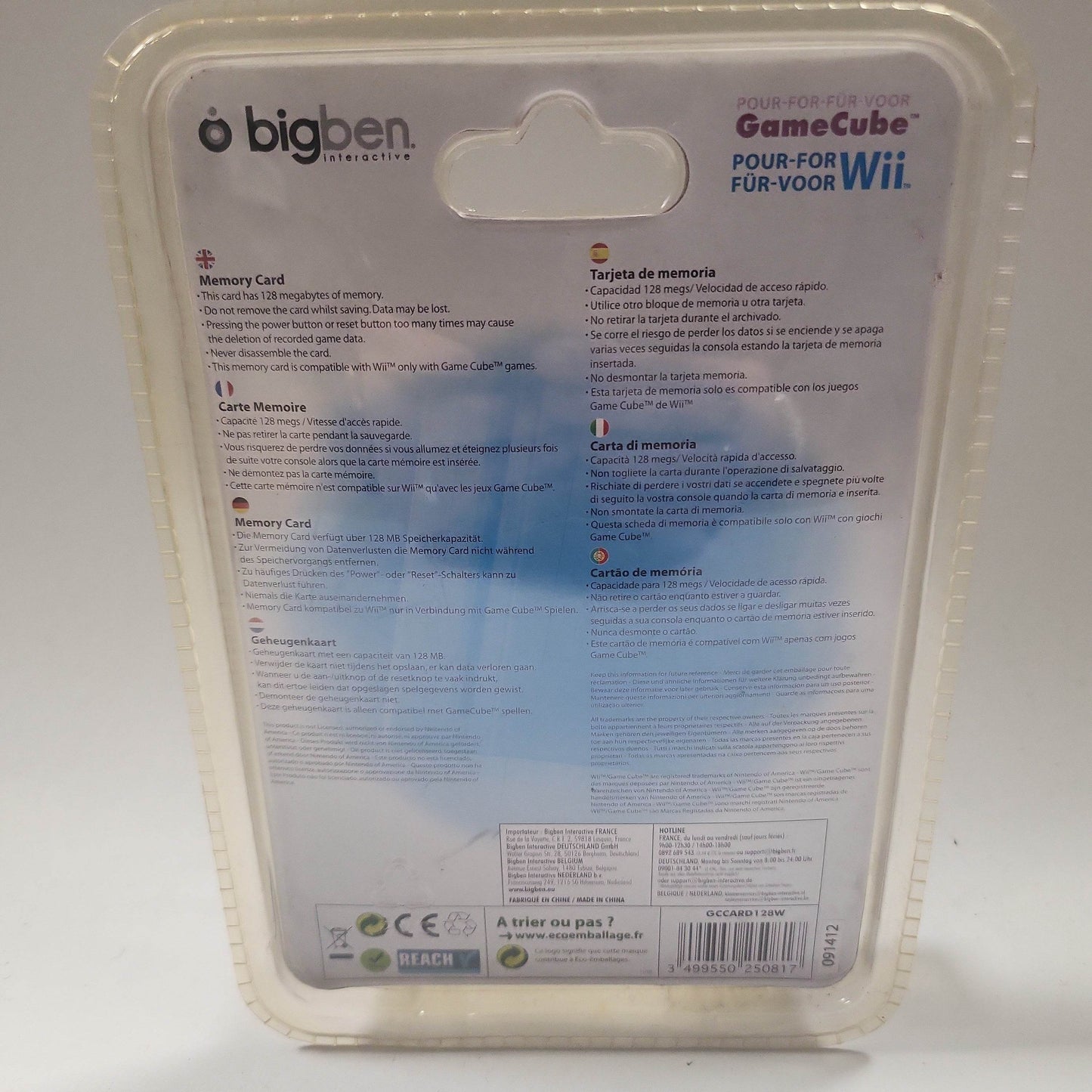Geseald BigBen 128mb Memorycard Gamecube en Wii - Feniks Gameshop
