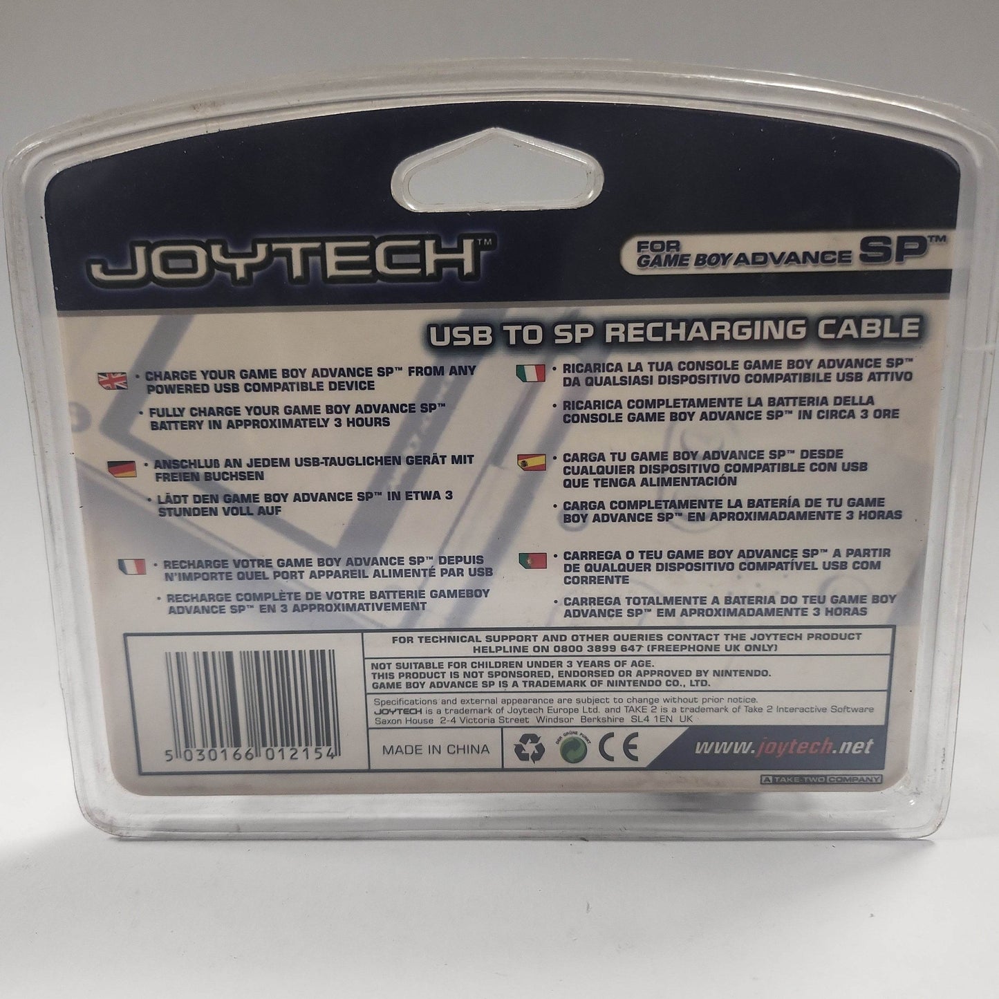 Geseald Joytech USB to SP Recharging Cable Game Boy Advance - Feniks Gameshop