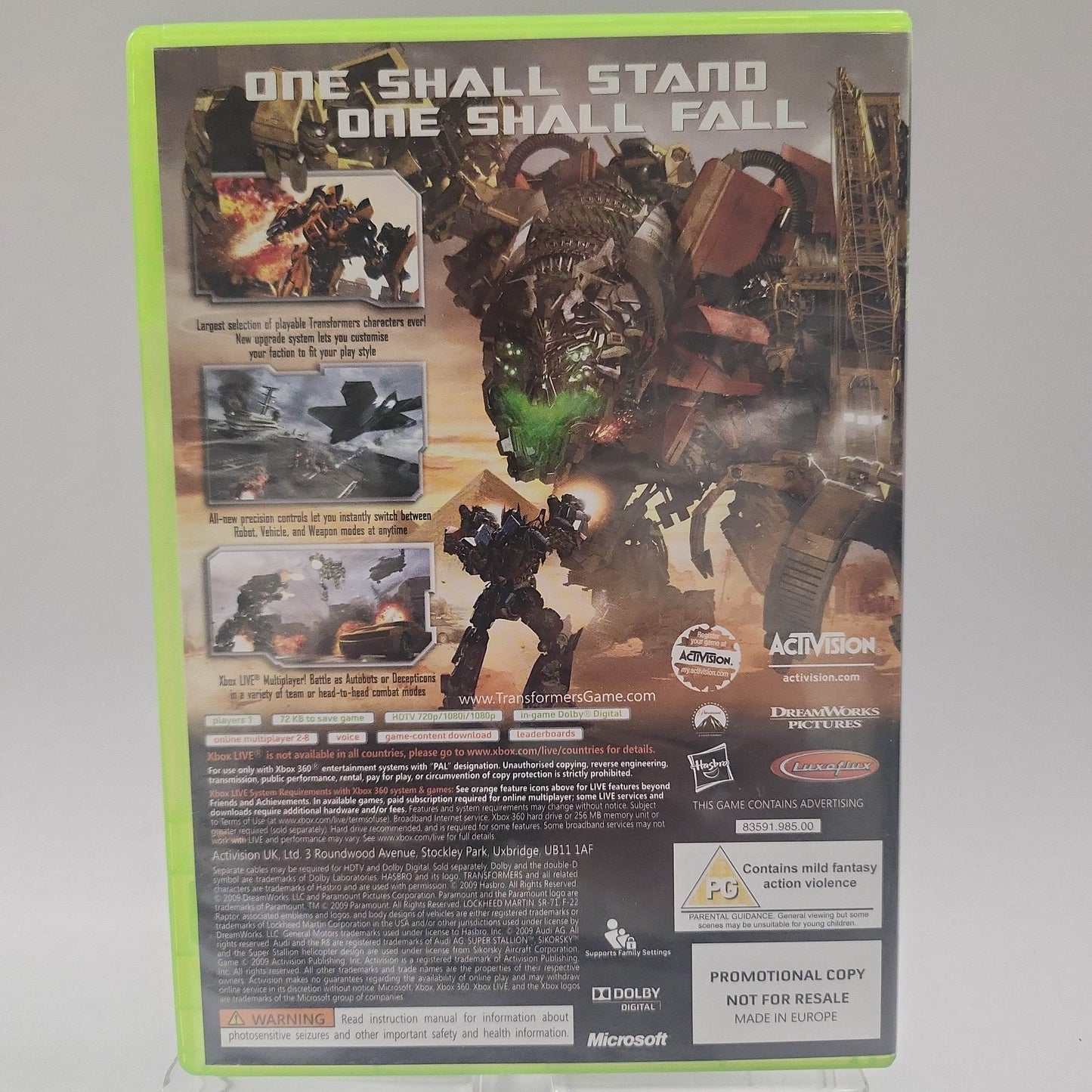 Transformers Revenge of the Fallen Demo Disc Xbox 360 - Feniks Gameshop