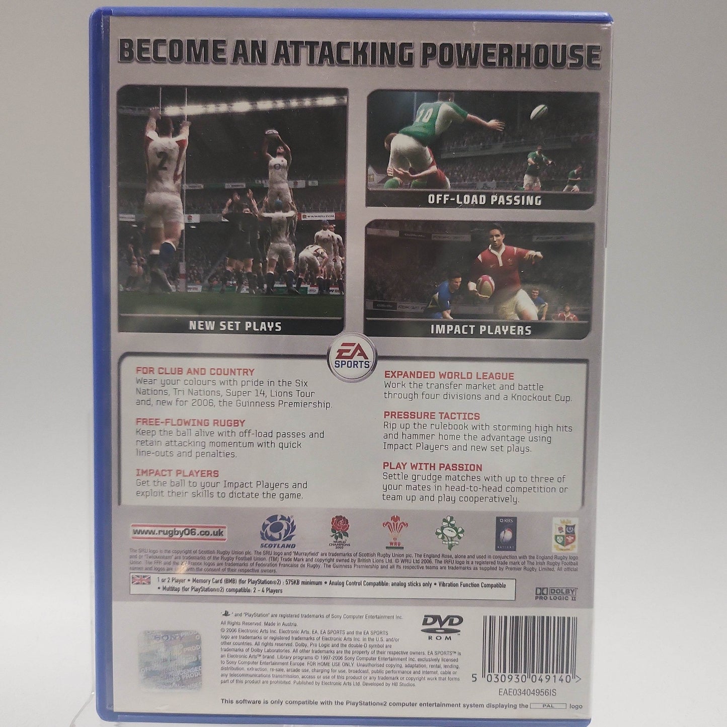 EA Sports Rugby 06 Playstation 2 - Feniks Gameshop