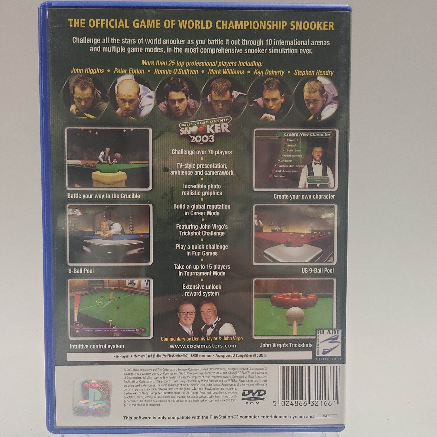 World Championship Snooker 2003 Playstation 2 - Feniks Gameshop