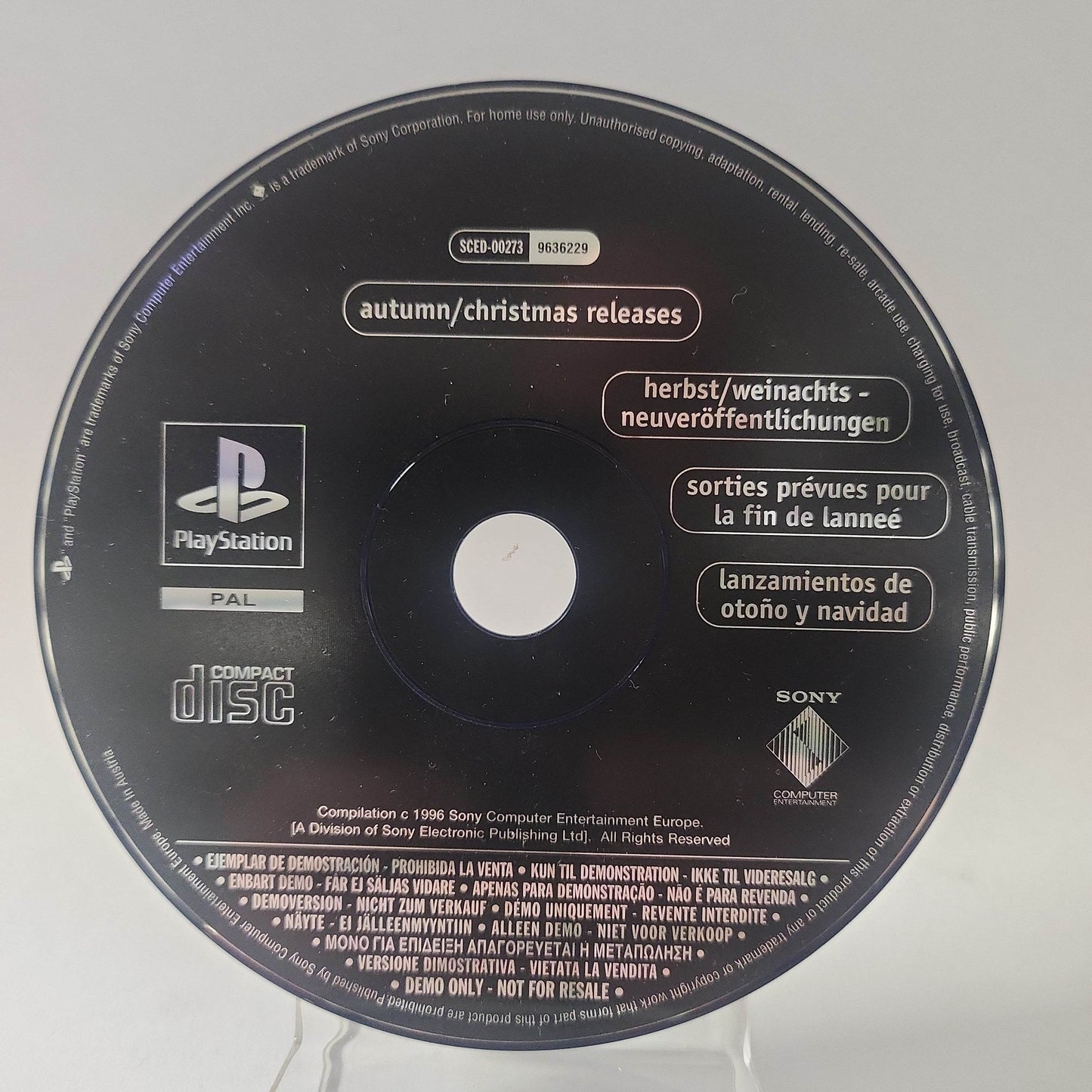 Autumn/Christmas releases Demo (Disc Only) Playstation 1 - Feniks Gameshop
