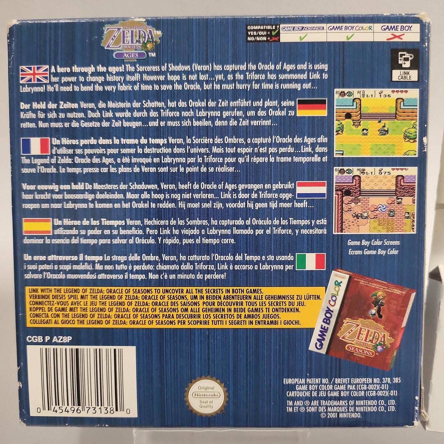 Legend of Zelda Oracle of Ages CIB GBC - Feniks Gameshop