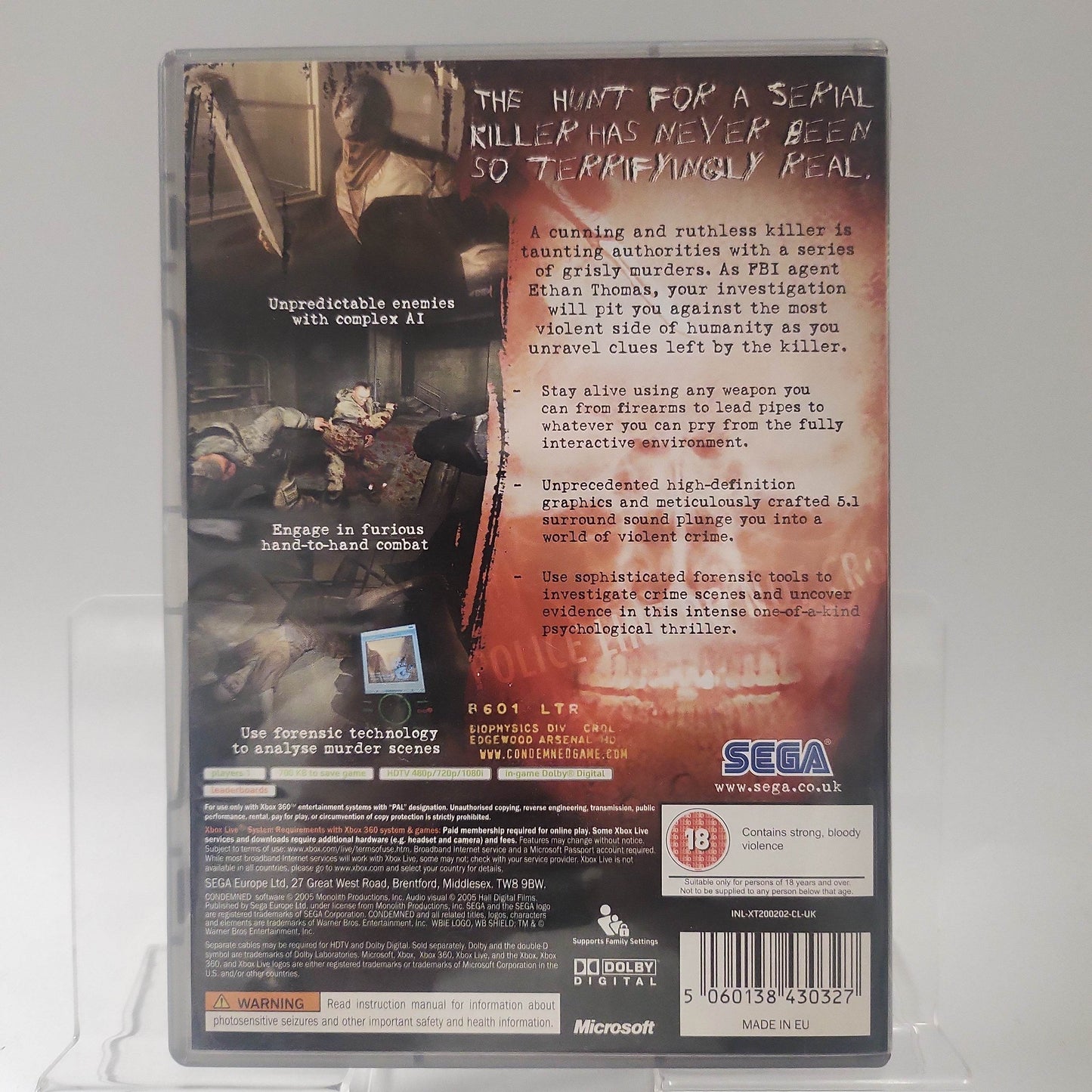 Condemned Classics American Edition Xbox 360 - Feniks Gameshop