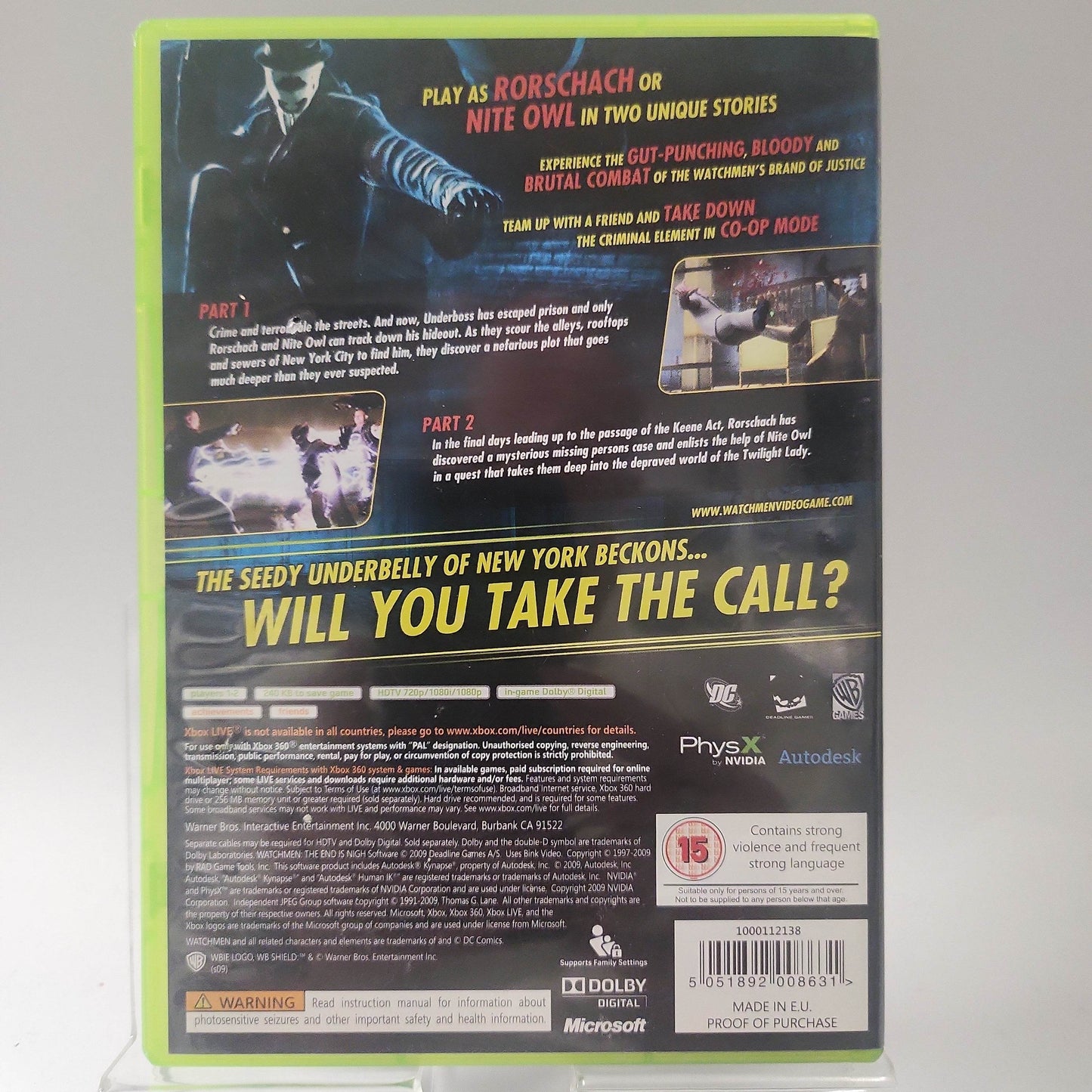 Watchmen the End's Nigh Parts 1 and 2 Xbox 360 - Feniks Gameshop