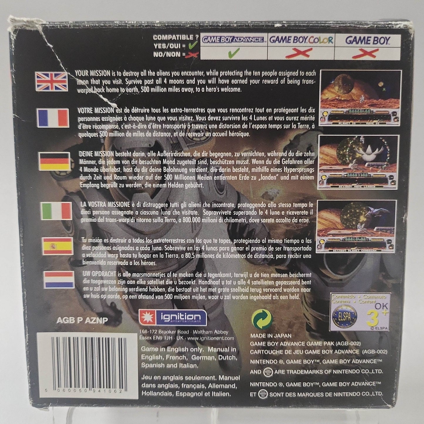 Super Dropzone Intergalatic Rescue Mission Boxed GBA - Feniks Gameshop