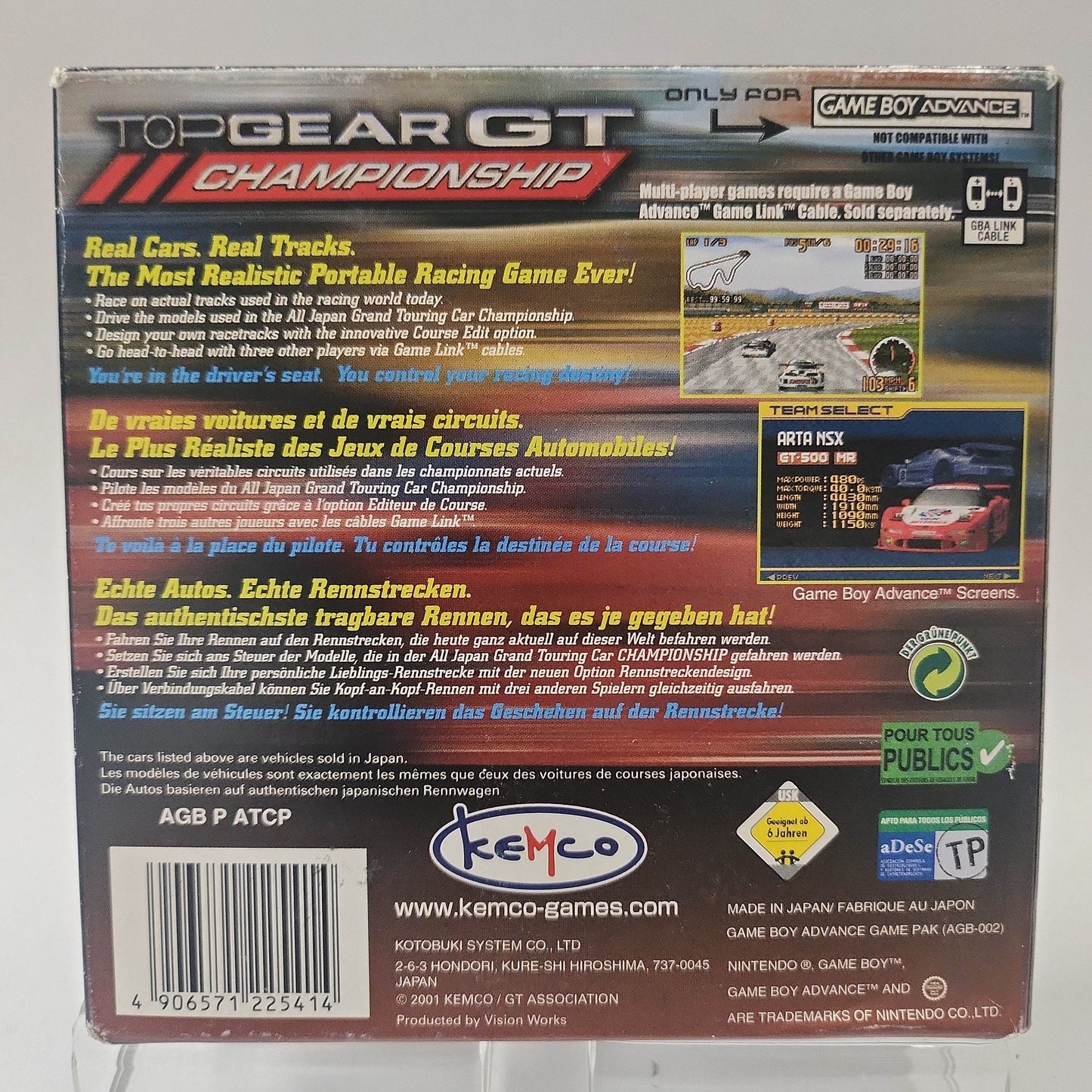 Top Gear GT Championship Boxed Game Boy Advance - Feniks Gameshop