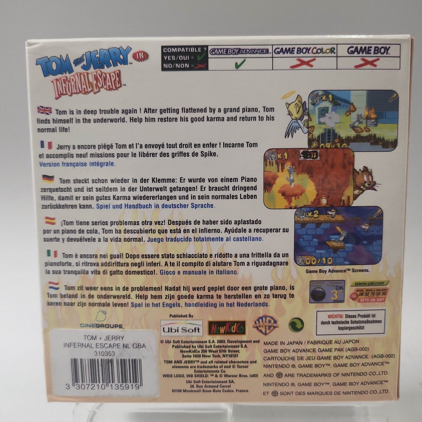 Tom and Jerry Infurnal Escape Boxed Game Boy Advance - Feniks Gameshop