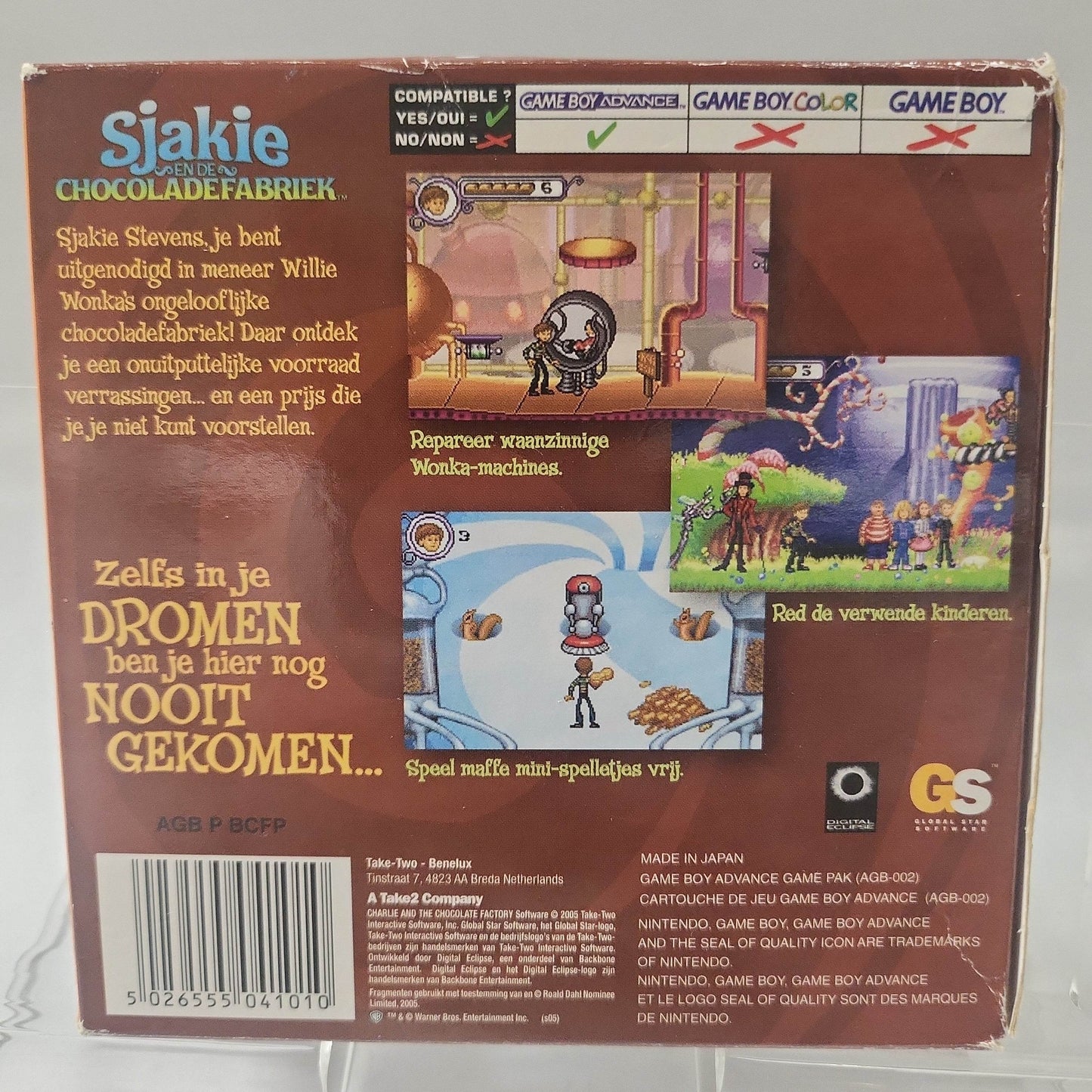 Sjakie en de Chocoladefabriek Boxed Game Boy Advance - Feniks Gameshop