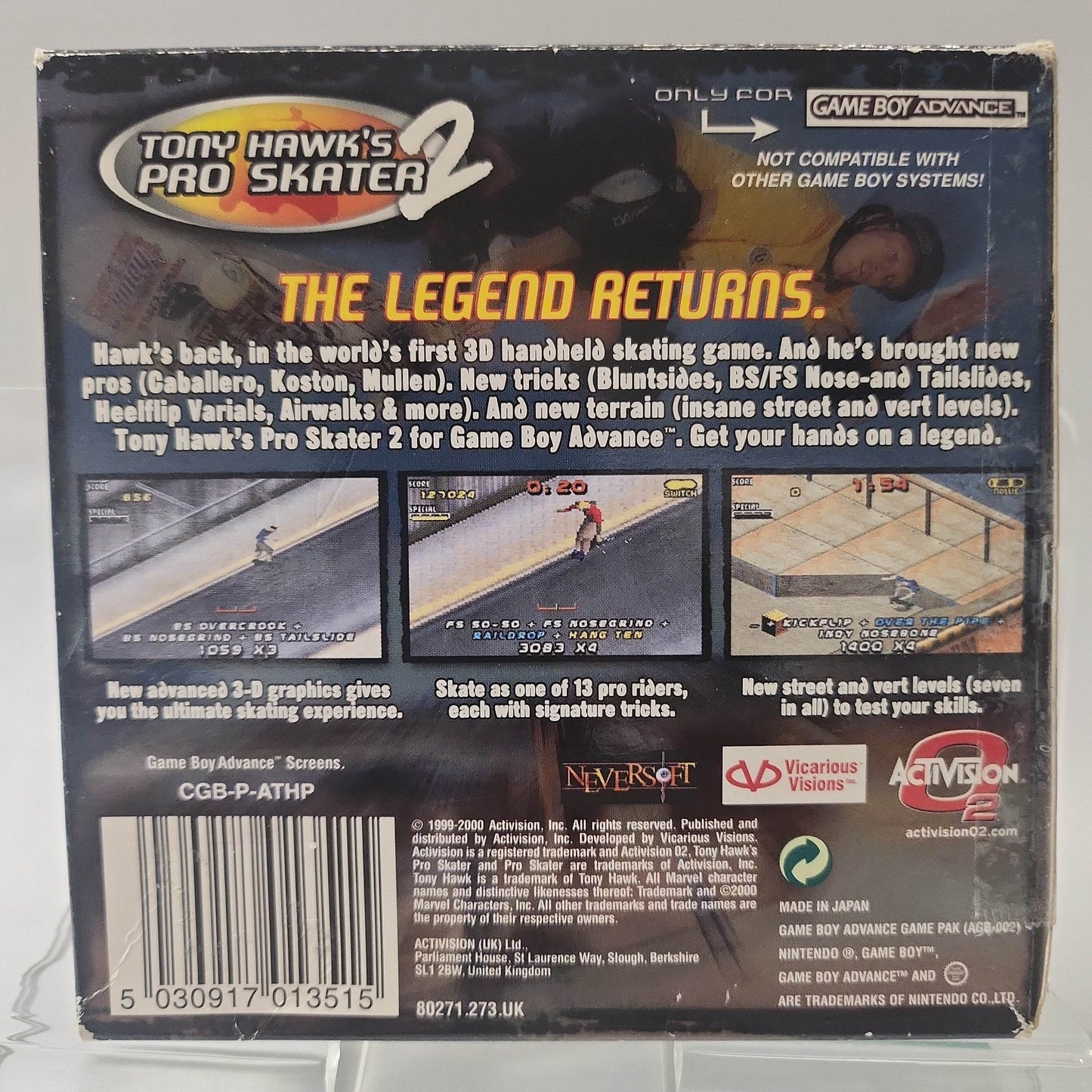 Tony Hawk's Pro Skater 2 Boxed Game Boy Advance - Feniks Gameshop