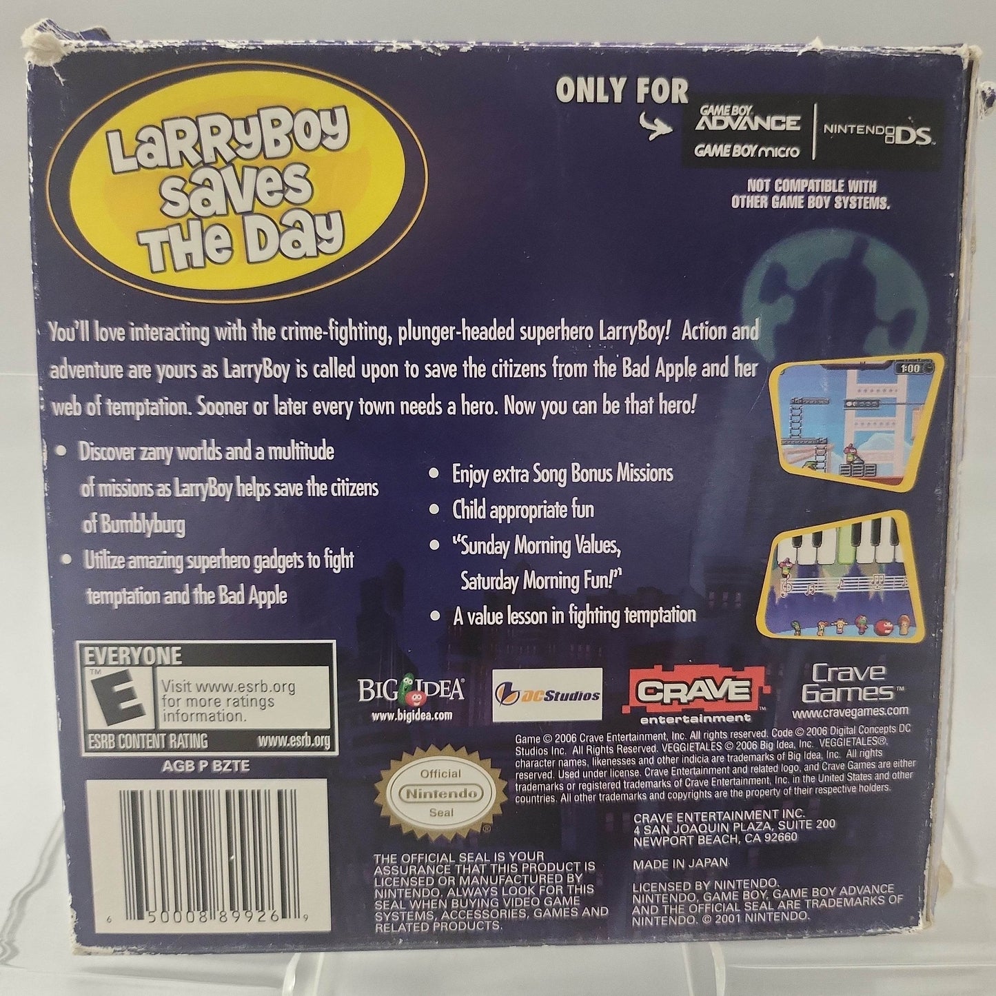 Larry Boy and Bad Apple Boxed Game Boy Advance - Feniks Gameshop