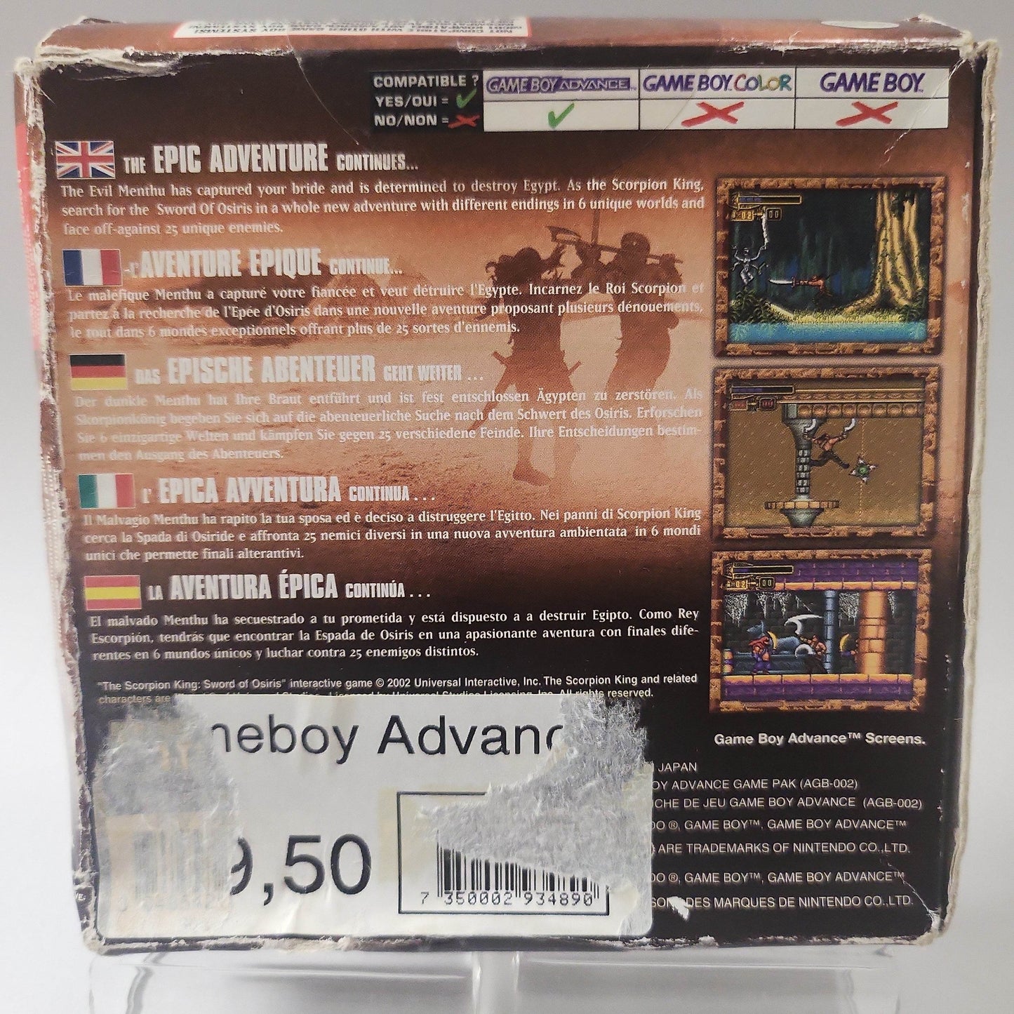 Scorpion King Sword of Orisis Boxed Game Boy Advance - Feniks Gameshop