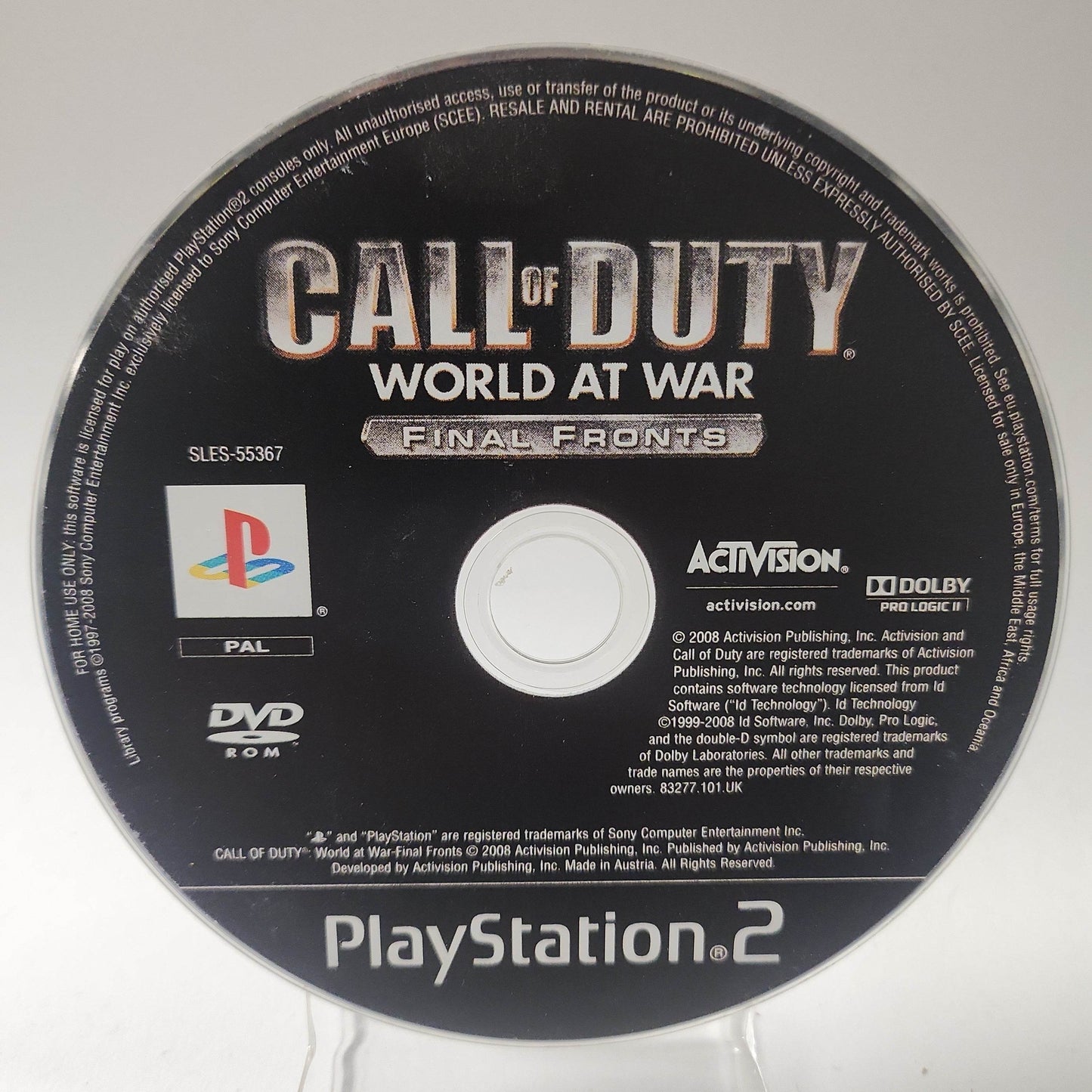 Call of Duty World at War Final Fronts (Disc Only) PlayStation 2 - Feniks Gameshop