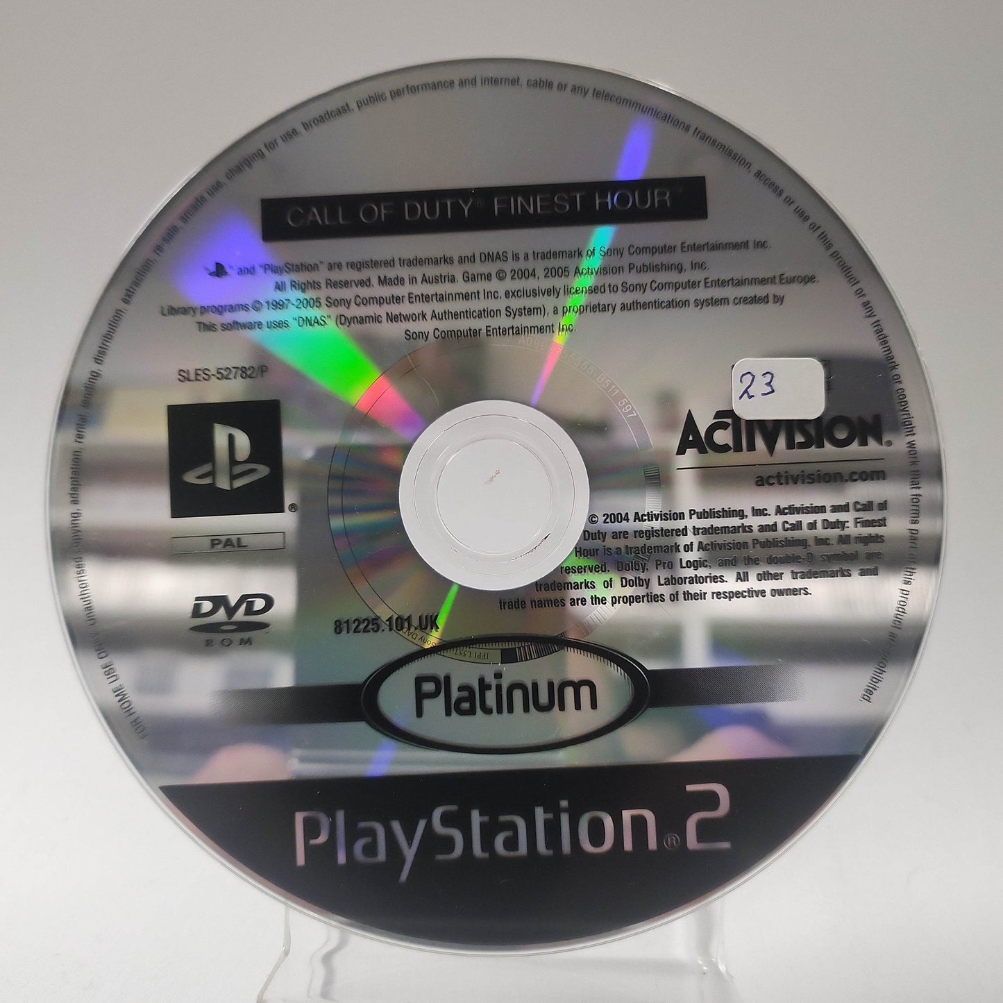 Call of Duty Finest Hour Platinum (Disc Only) Playstation 2 - Feniks Gameshop