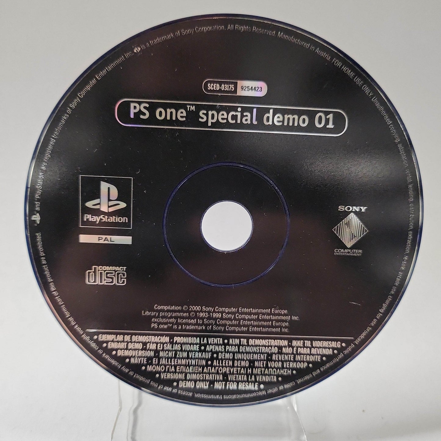 Ps One Special Demo 01 (Disc Only) PlayStation 1 - Feniks Gameshop