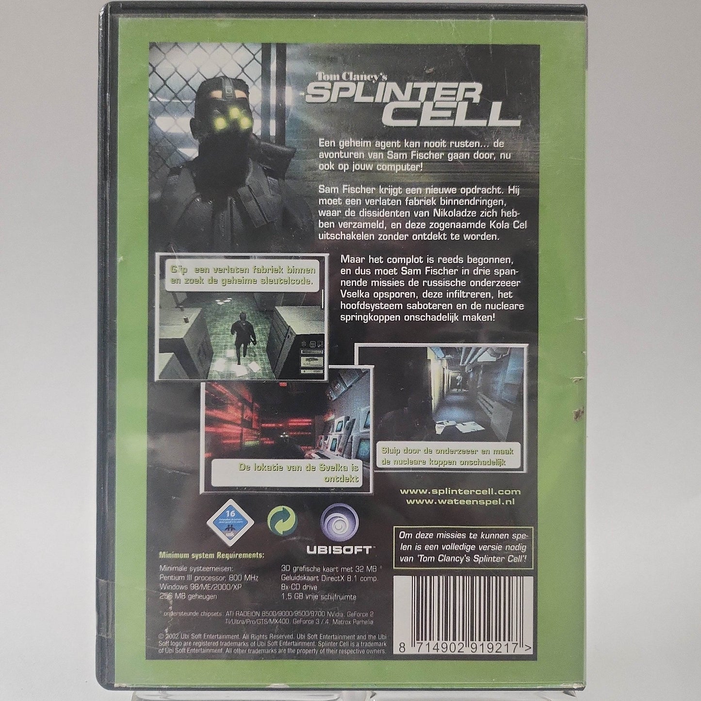 Tom Clancy's Splinter Cell Mission-Pack (No Book) PC - Feniks Gameshop