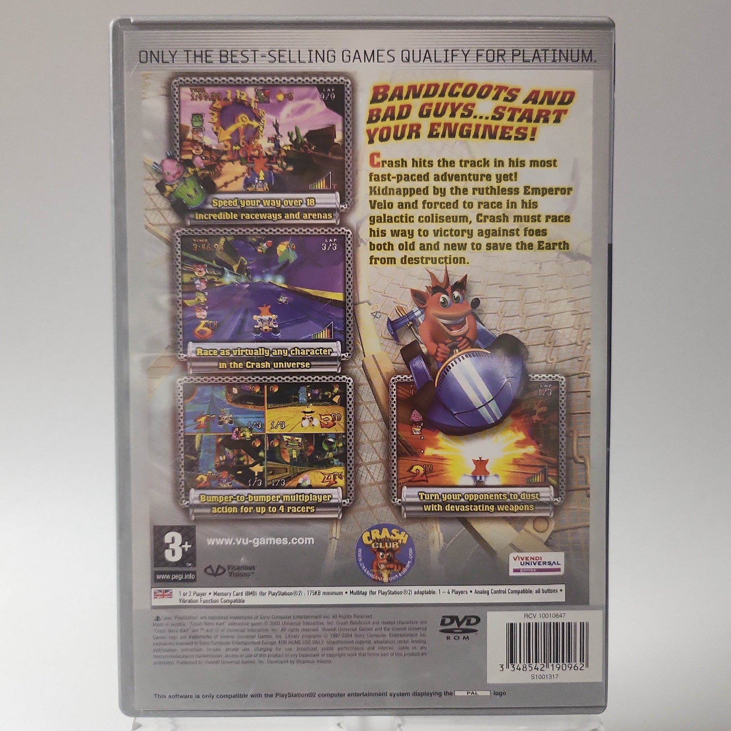 Crash Nitro Kart Platinum Playstation 2 - Feniks Gameshop
