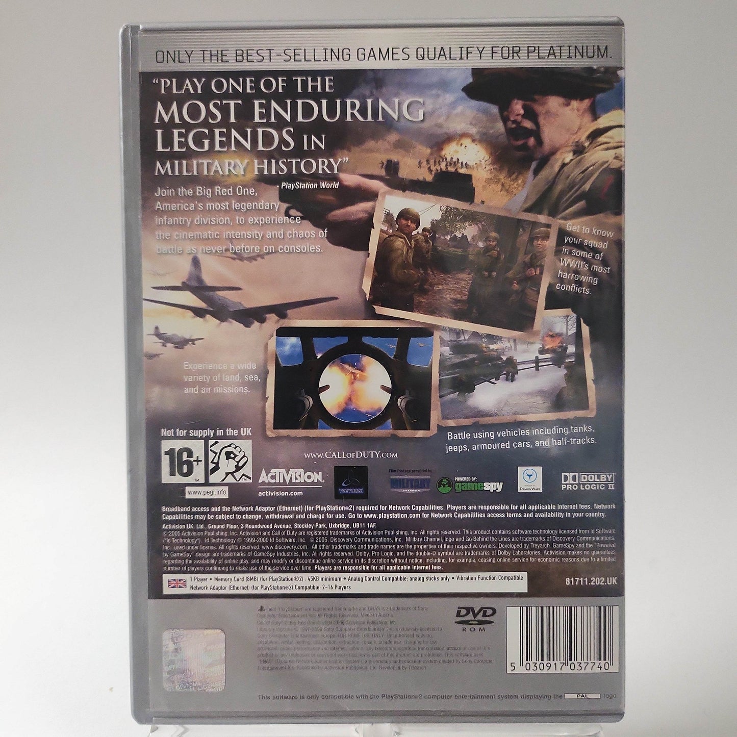 Call of Duty 2 Big Red One Platinum Playstation 2 - Feniks Gameshop
