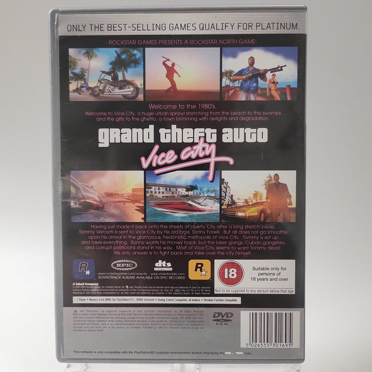 Grand Theft Auto Vice City Platinum (No Map) Playstation 2 - Feniks Gameshop