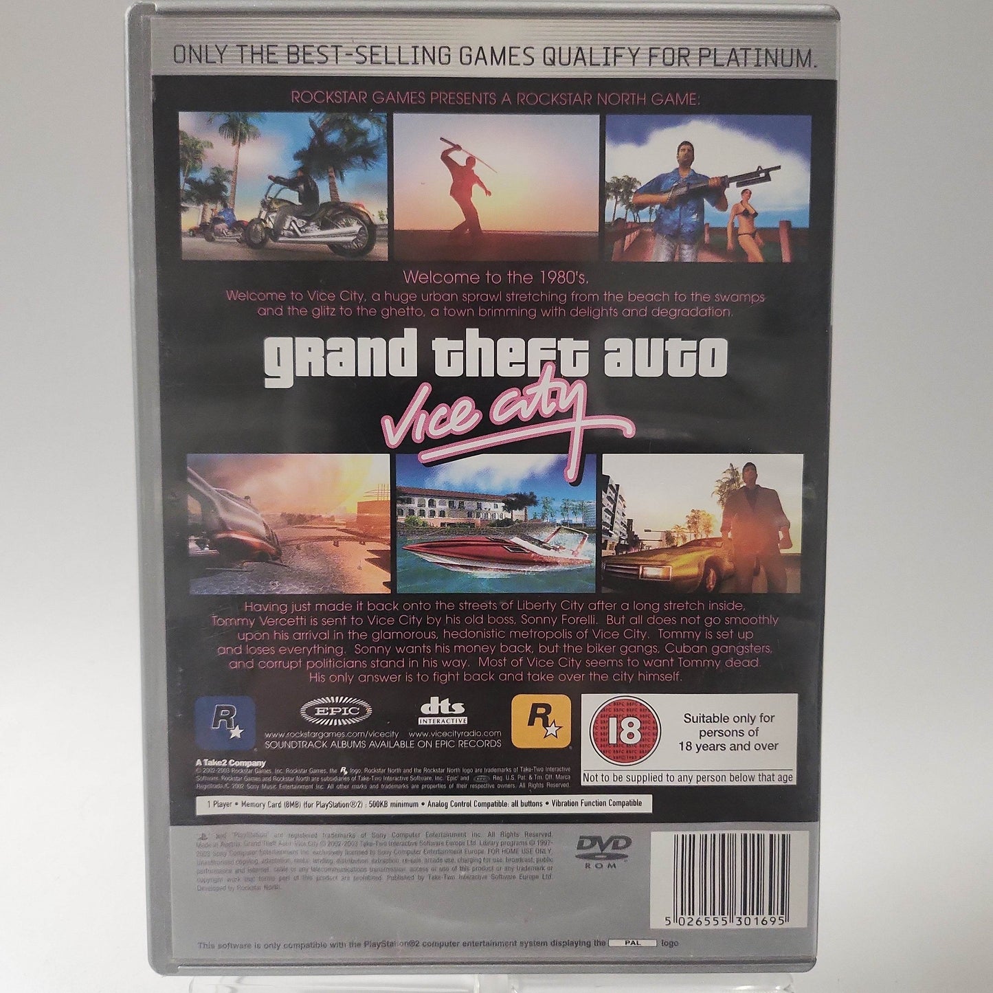 Grand Theft Auto Vice City Platinum Playstation 2 - Feniks Gameshop