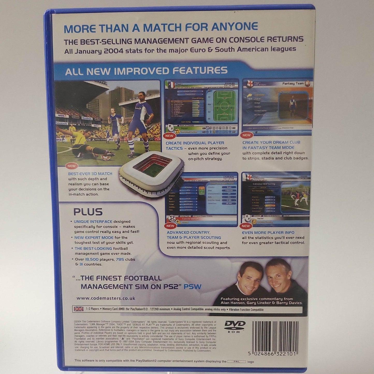 LMA Manager 2004 Playstation 2 - Feniks Gameshop