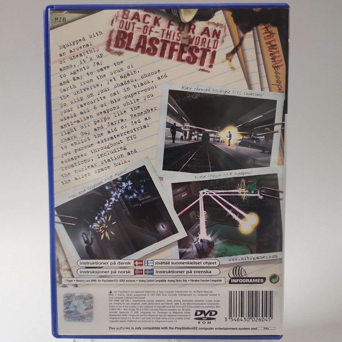 Men in Black II: Alien Escape Playstation 2 - Feniks Gameshop