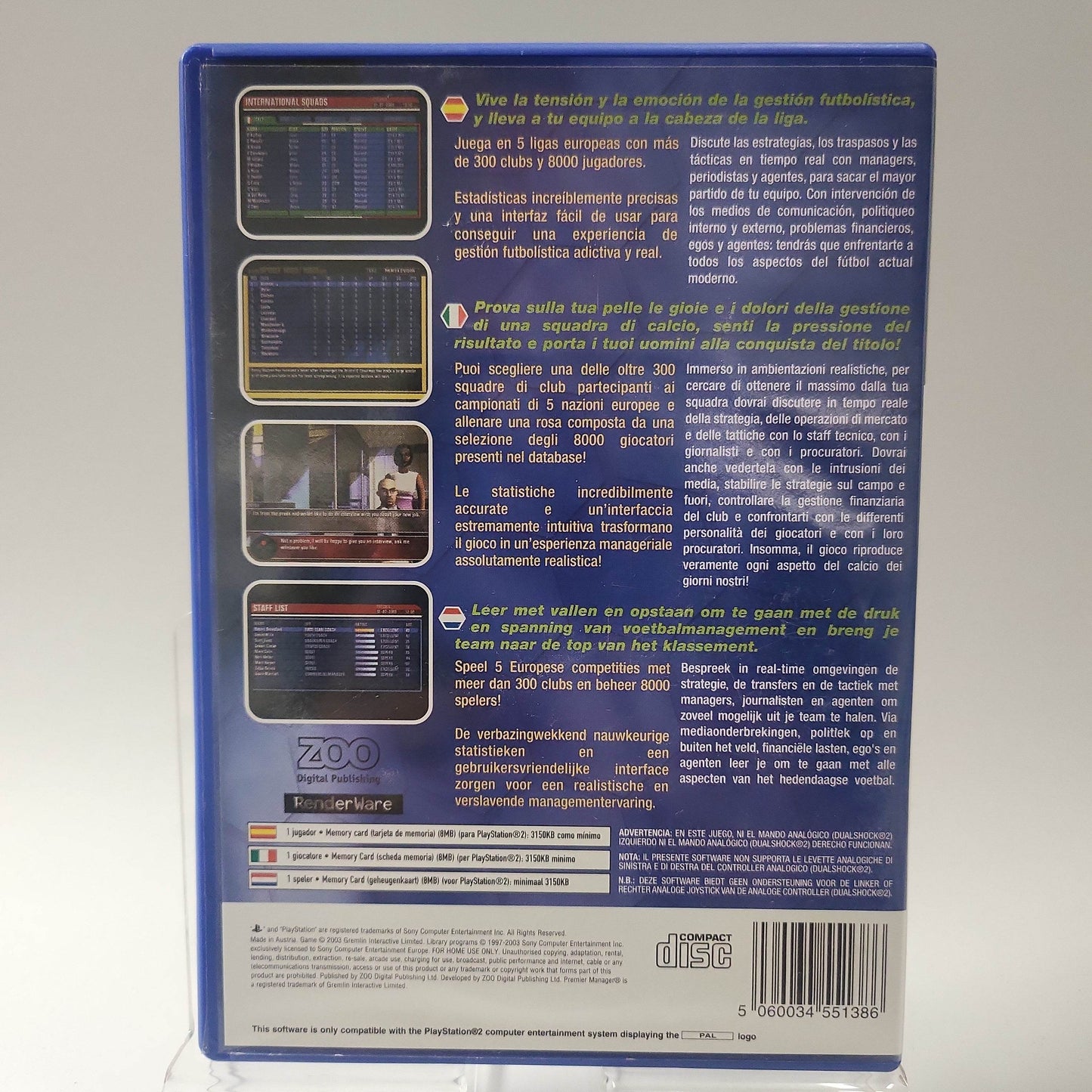 Premier Manager 2003 - 04 Playstation 2 - Feniks Gameshop