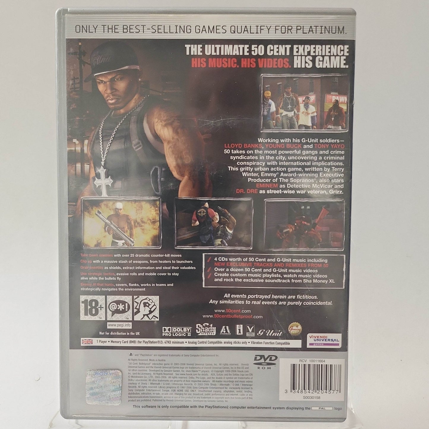 50 Cent Bulletproof Platinum Playstation 2 - Feniks Gameshop
