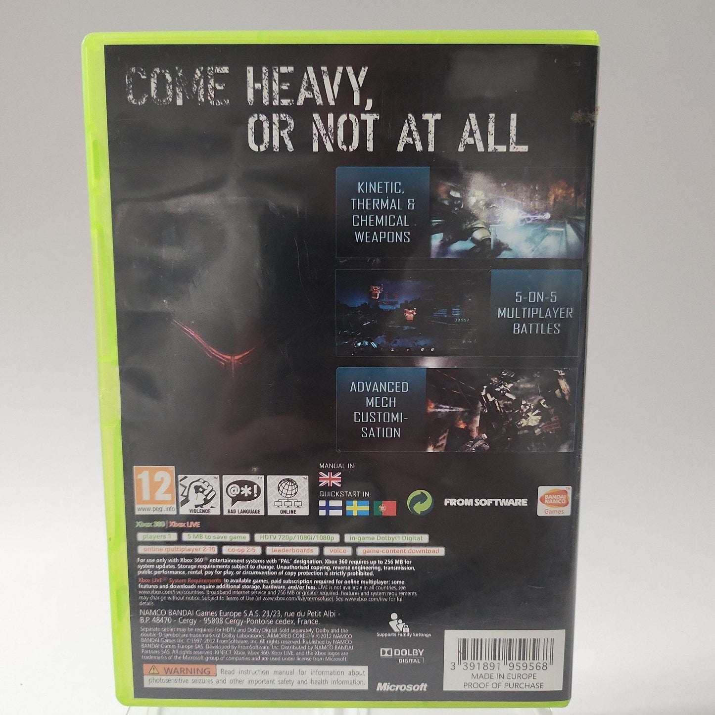 Armored Core V (No Book) Xbox 360 - Feniks Gameshop