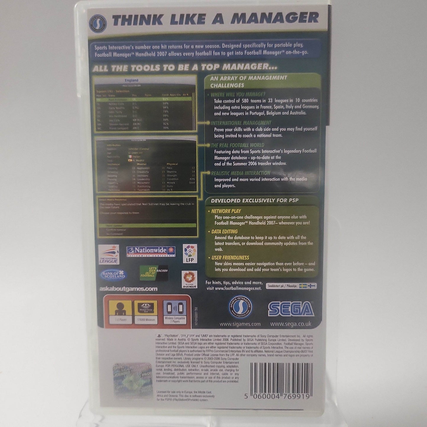 Football Manager Handheld 2007 Playstation Portable - Feniks Gameshop