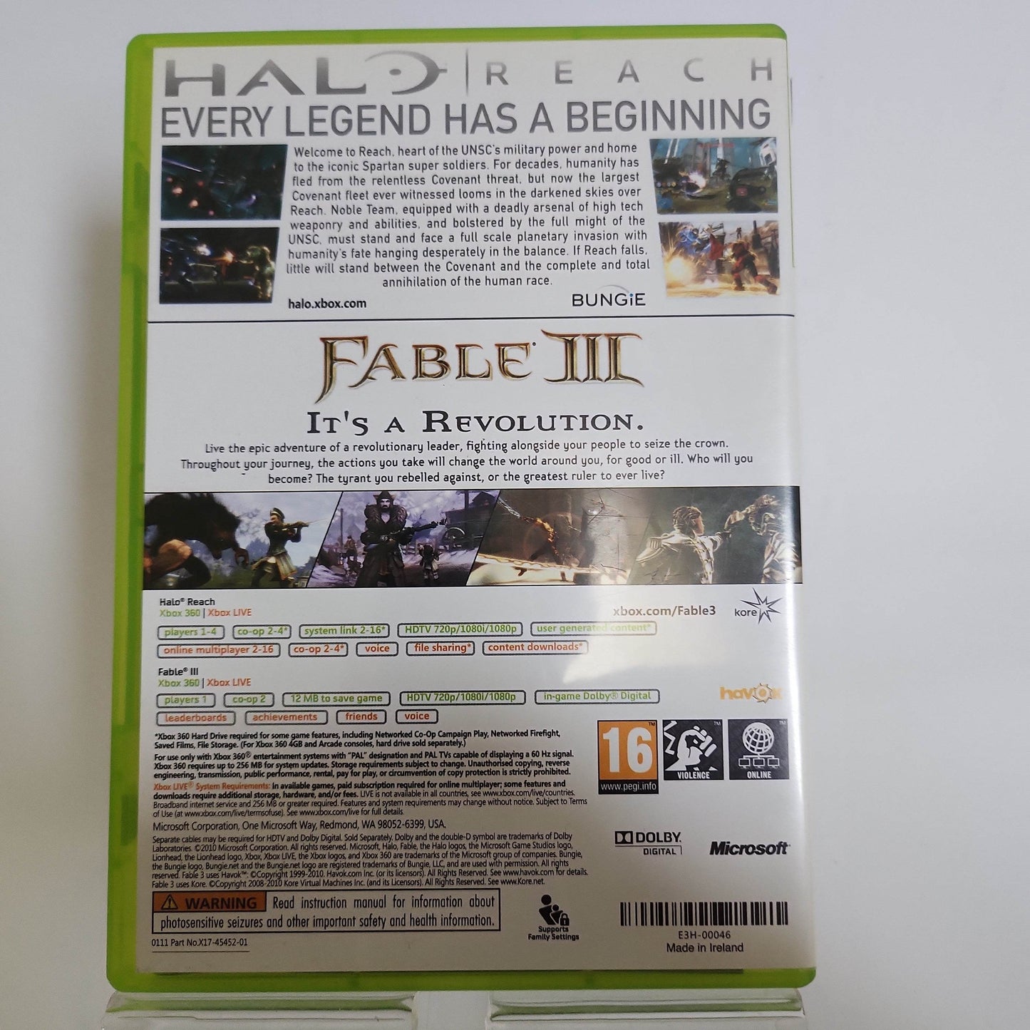Halo Reach & Fable III Xbox 360 - Feniks Gameshop