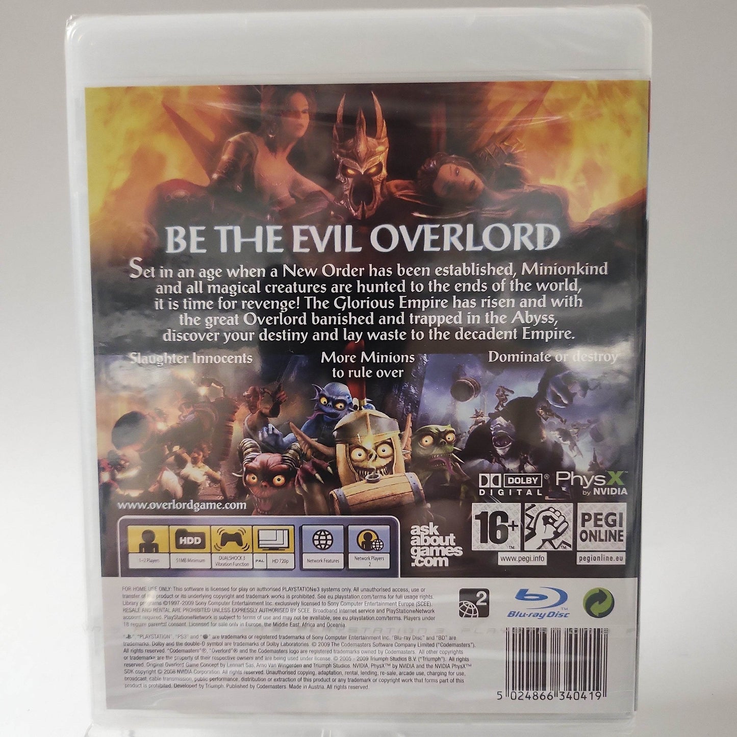 Overlord II geseald Playstation 3 - Feniks Gameshop