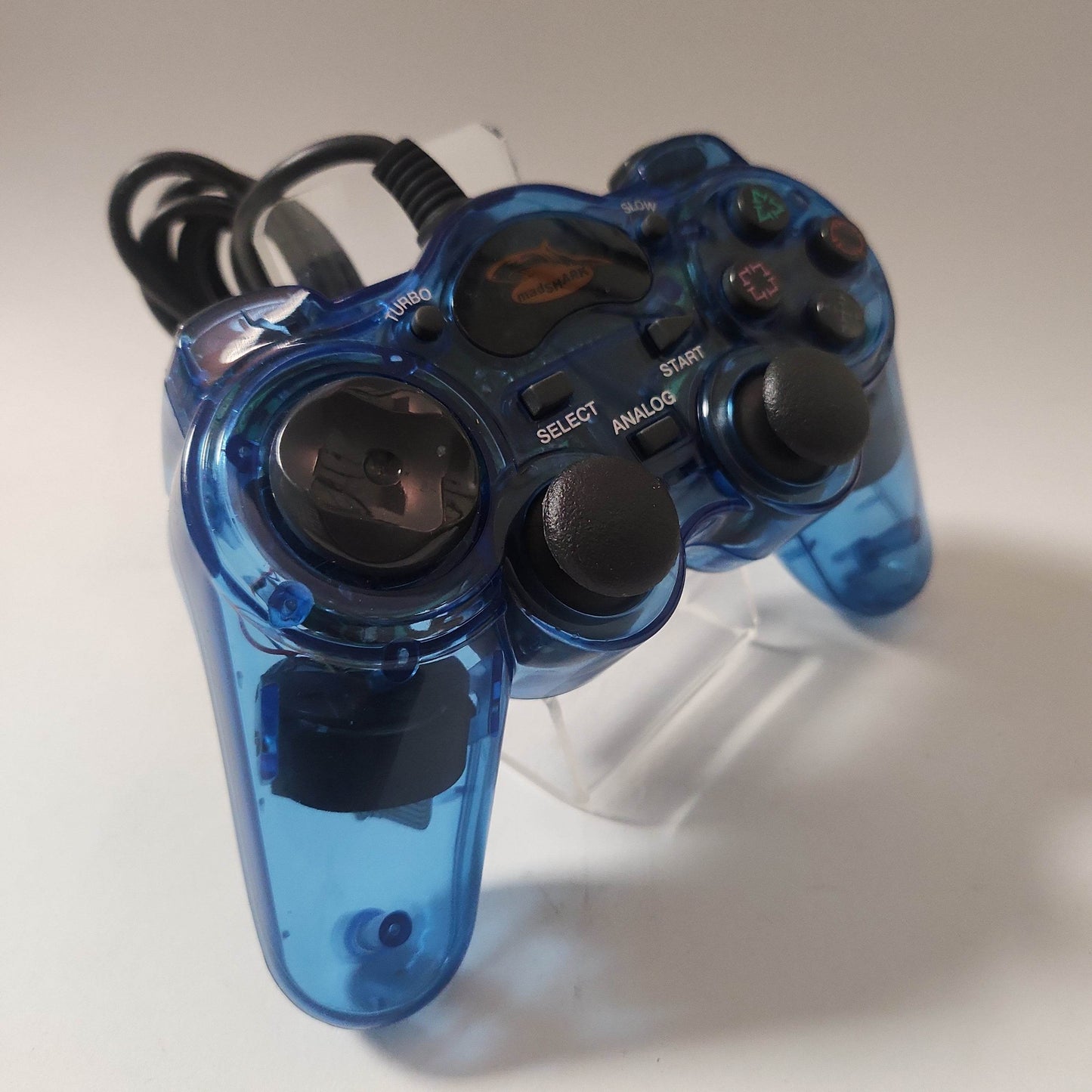 Mad Shark Transparant Blue Controller PS1 - Feniks Gameshop