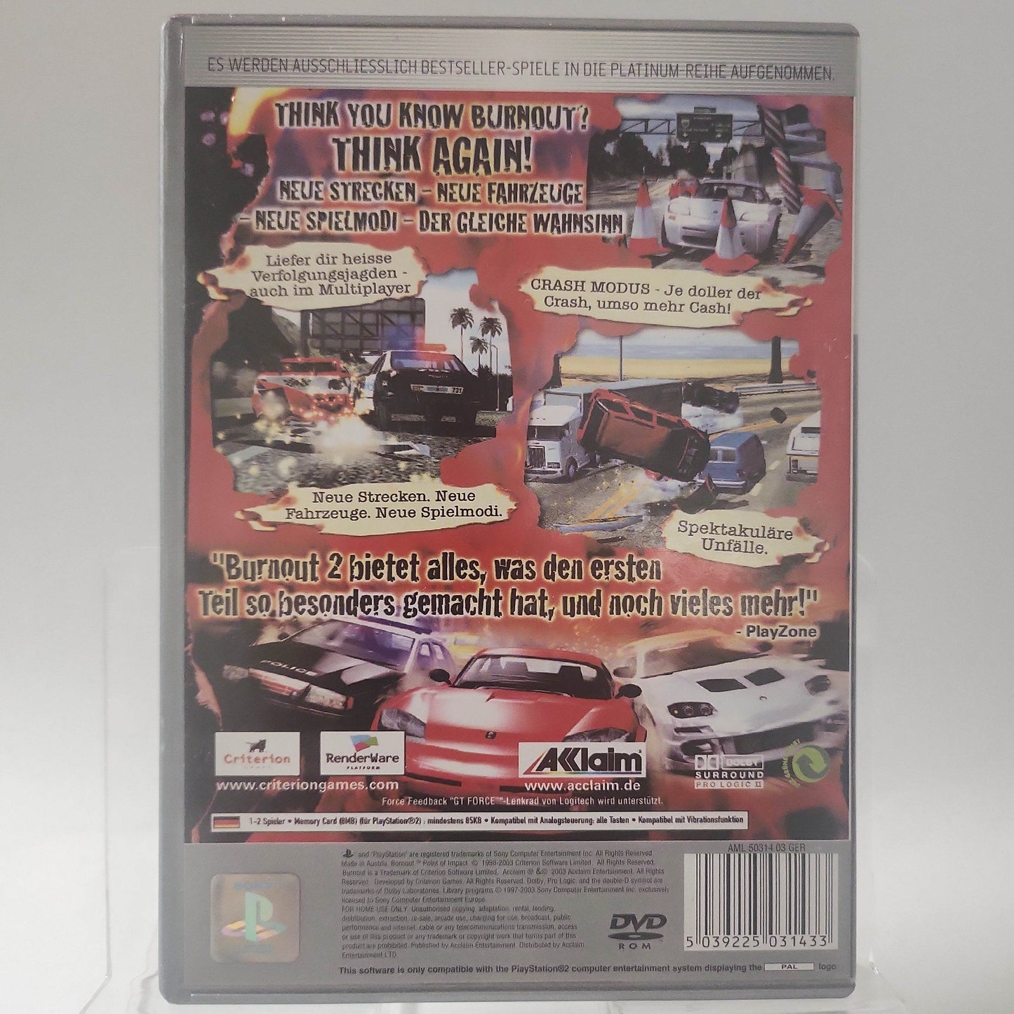 Burnout 2 Point of Impact Platinum Playstation 2 - Feniks Gameshop