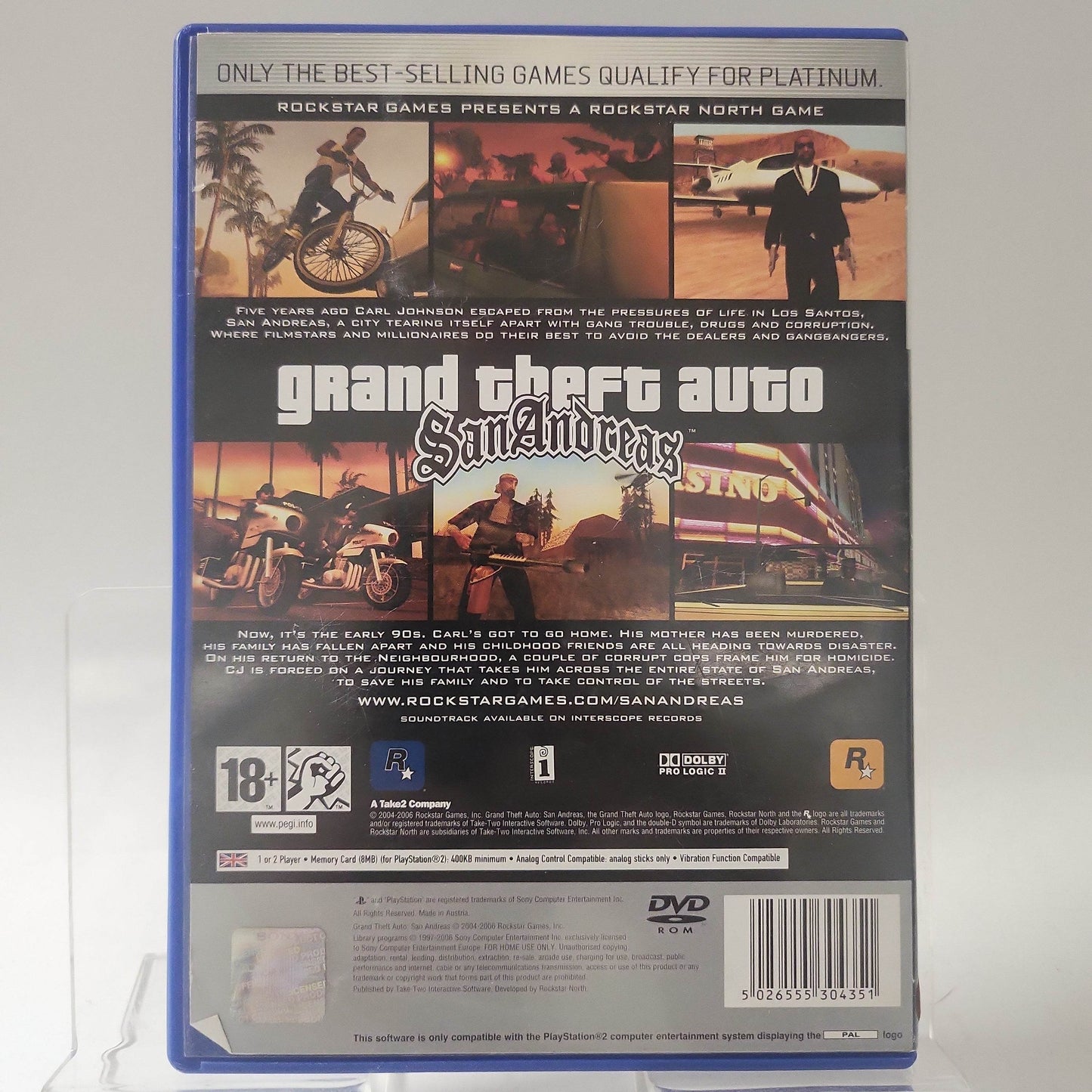 Grand Theft Auto San Andreas Pl(No Book, No Map) PS2 - Feniks Gameshop