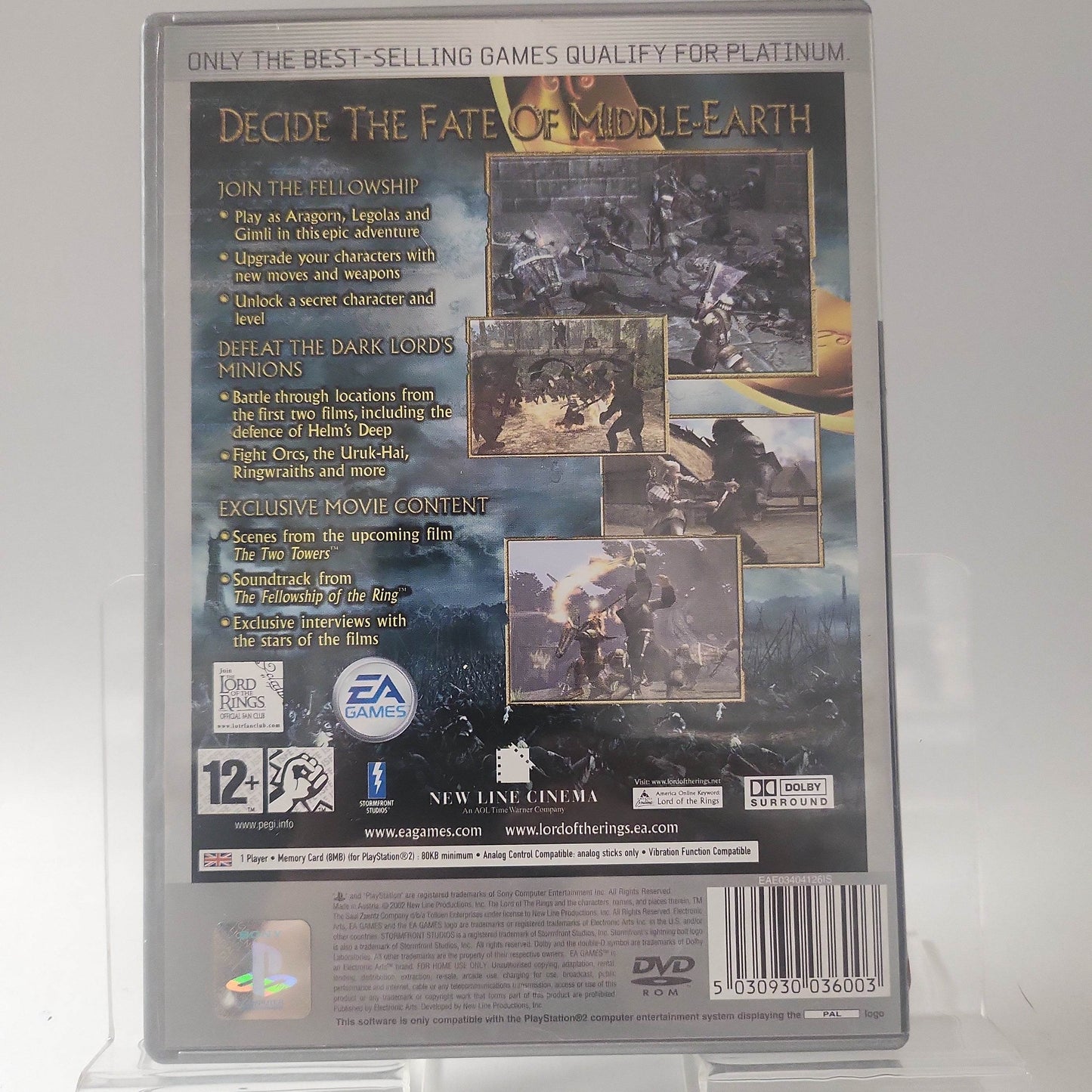 Lord of the Rings the Two Towers Platinum (No Book) PlayStation 2 - Feniks Gameshop