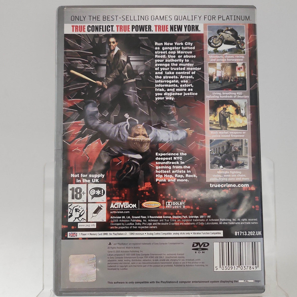 True Crime New York City Platinum (No Book) PlayStation 2 - Feniks Gameshop